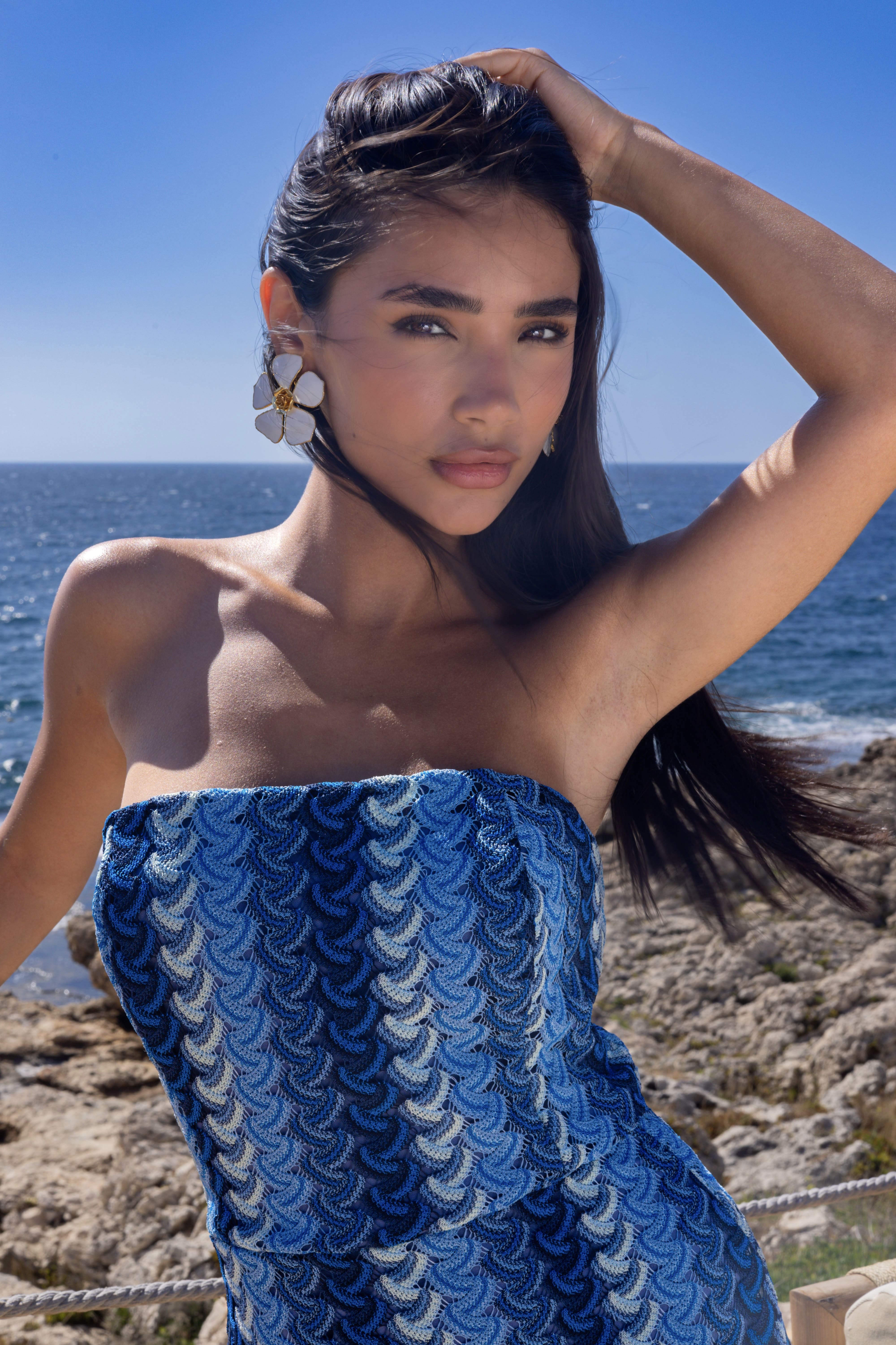 Ocean Breeze Strapless Dress