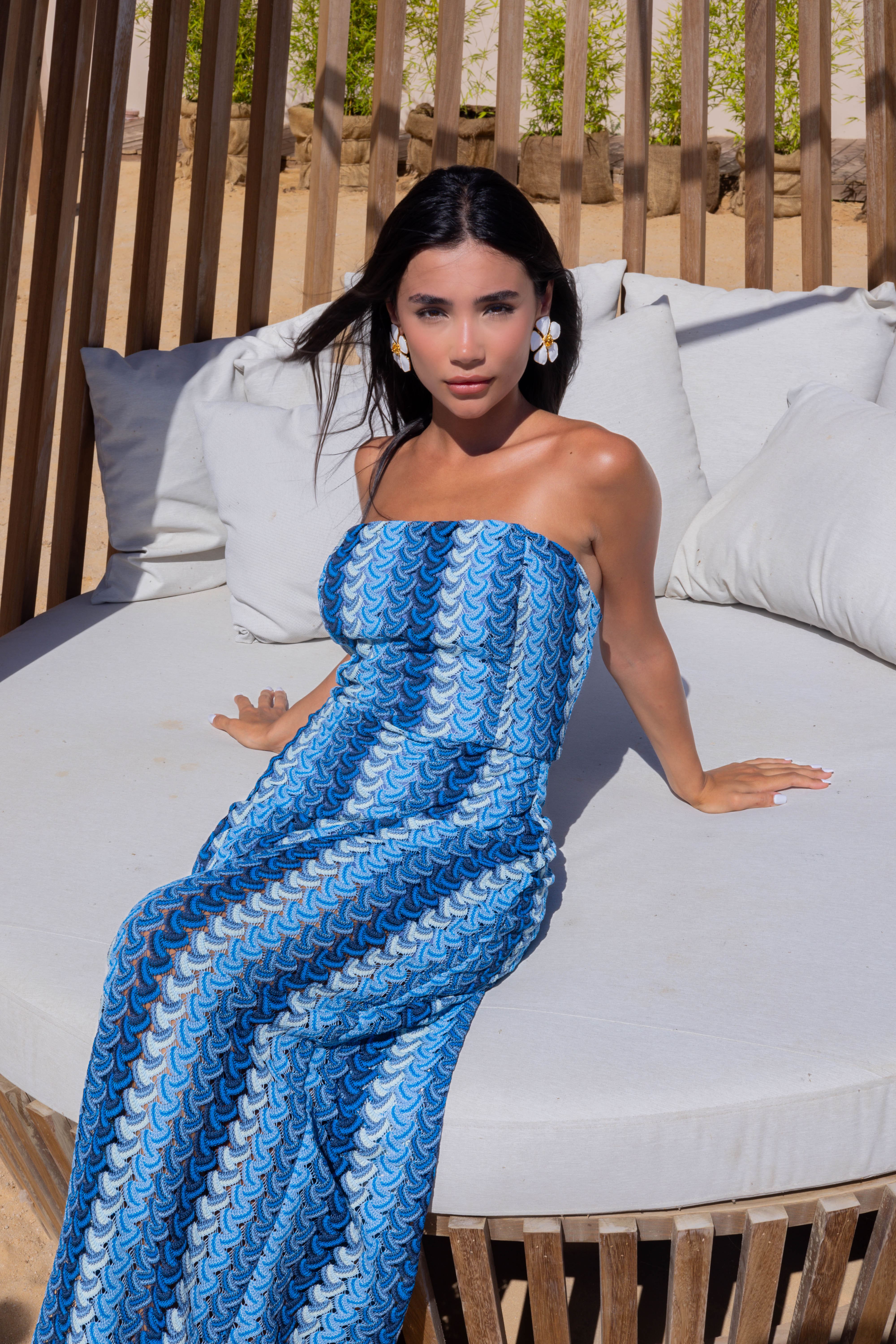 Ocean Breeze Strapless Dress