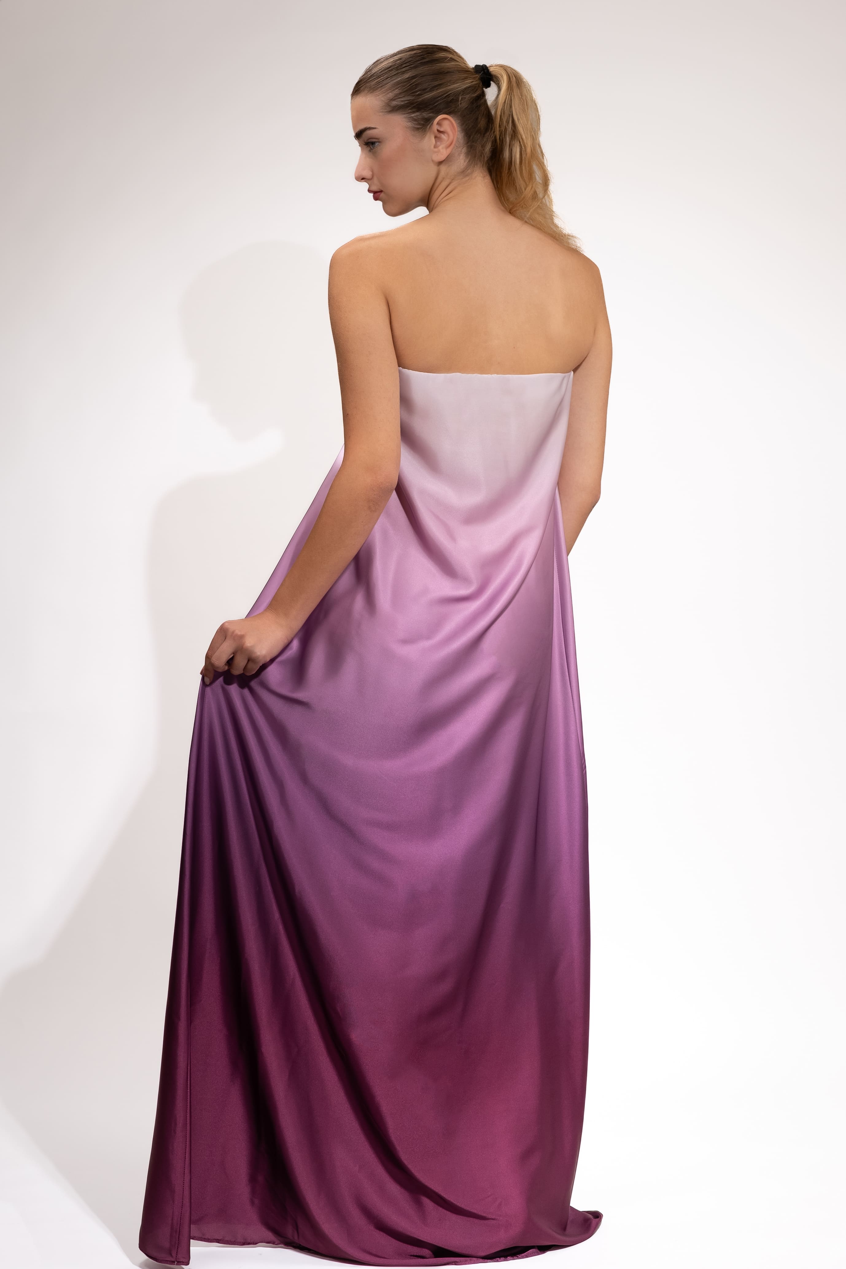 Ombré Glow Strapless Dress