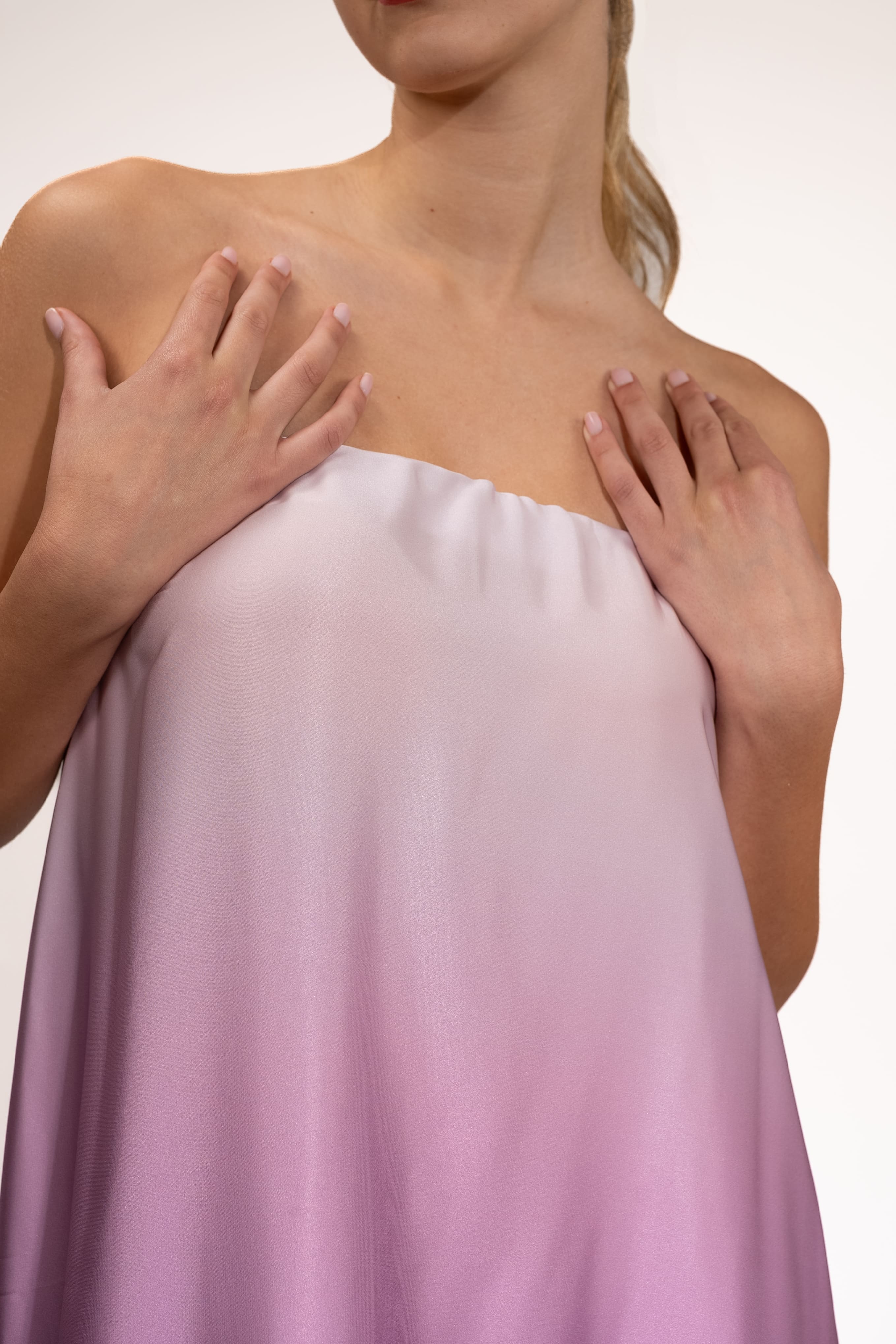 Ombré Glow Strapless Dress