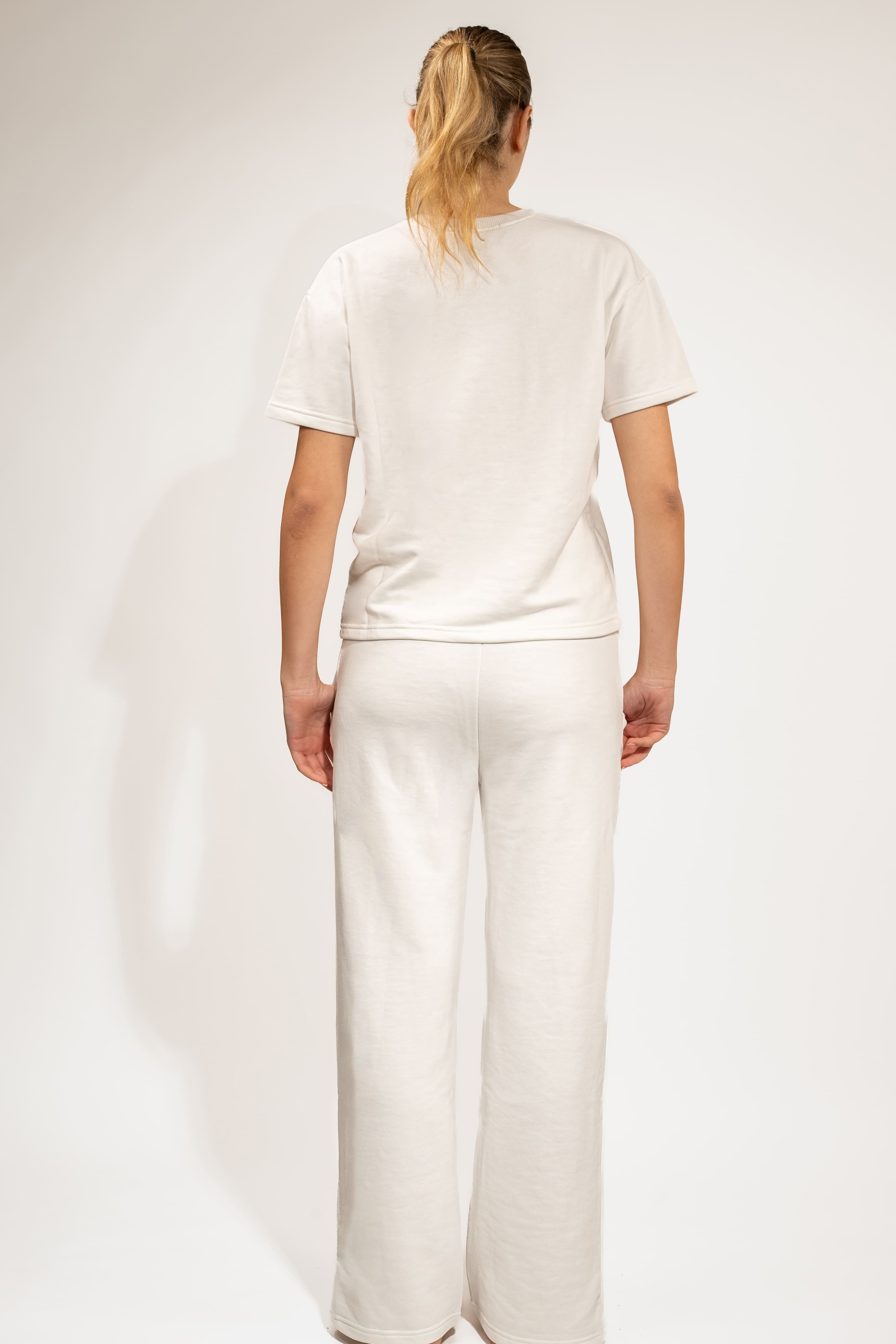 Wide-Leg Lounge Set - White