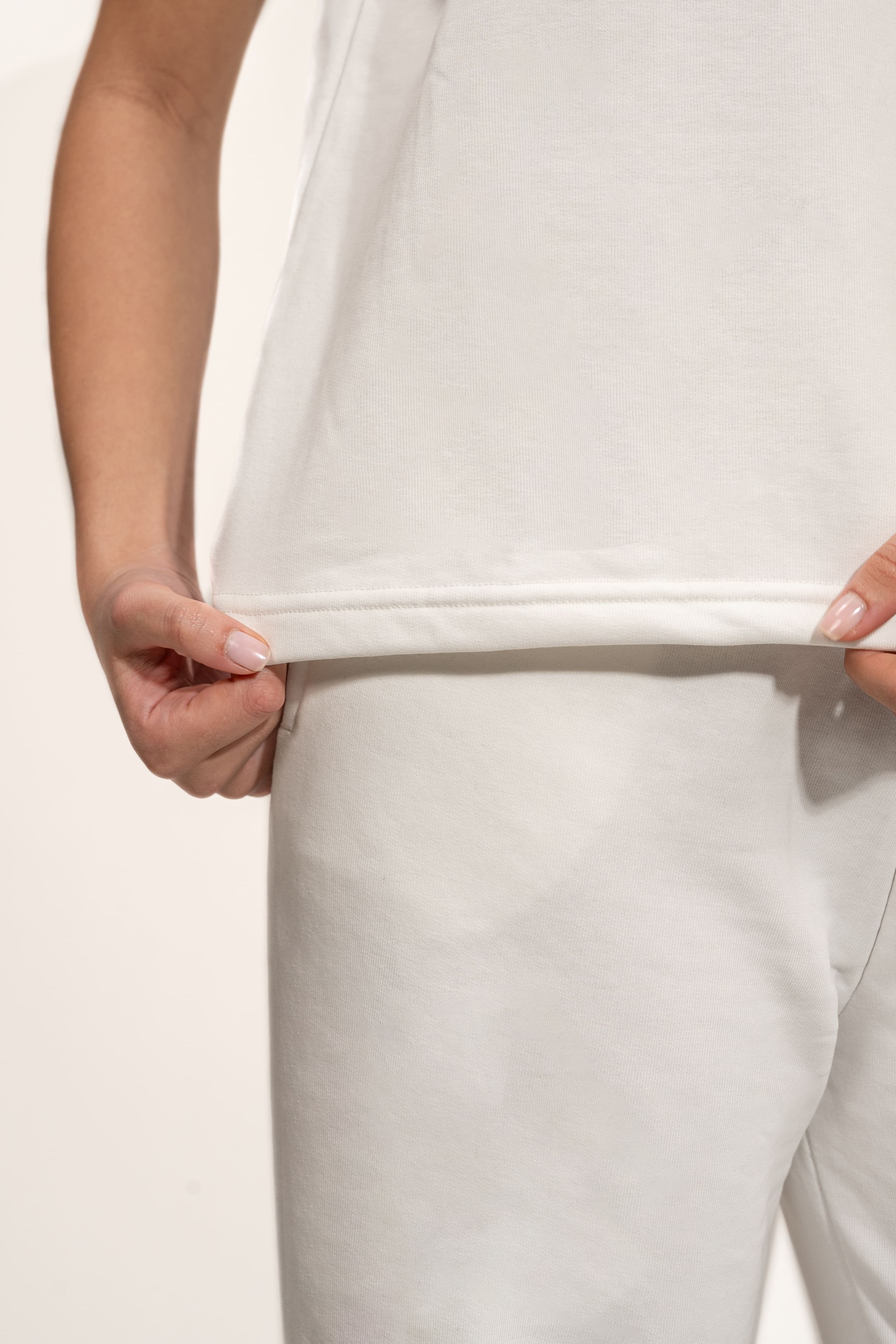 Wide-Leg Lounge Set - White