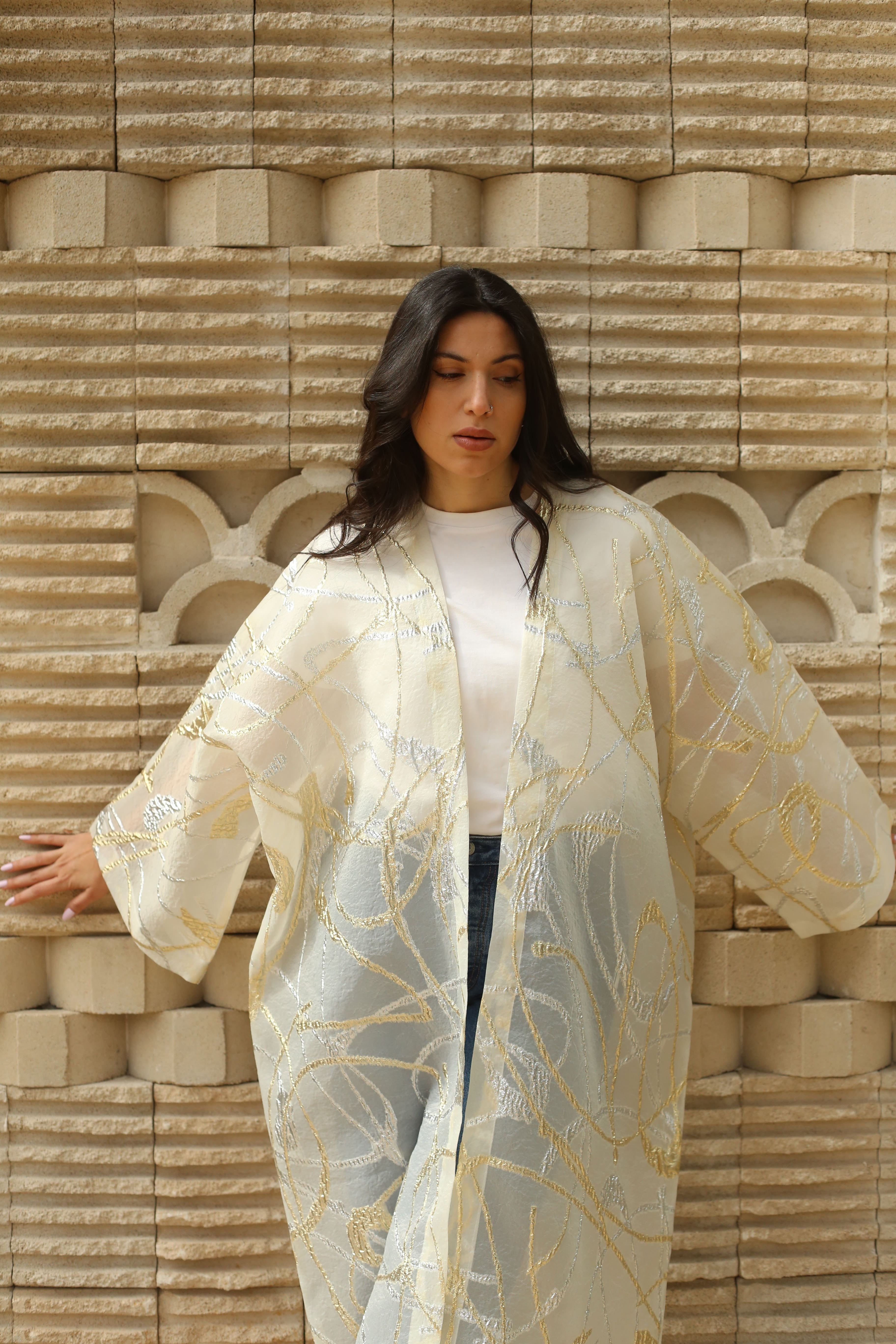 Golden Veil Abaya