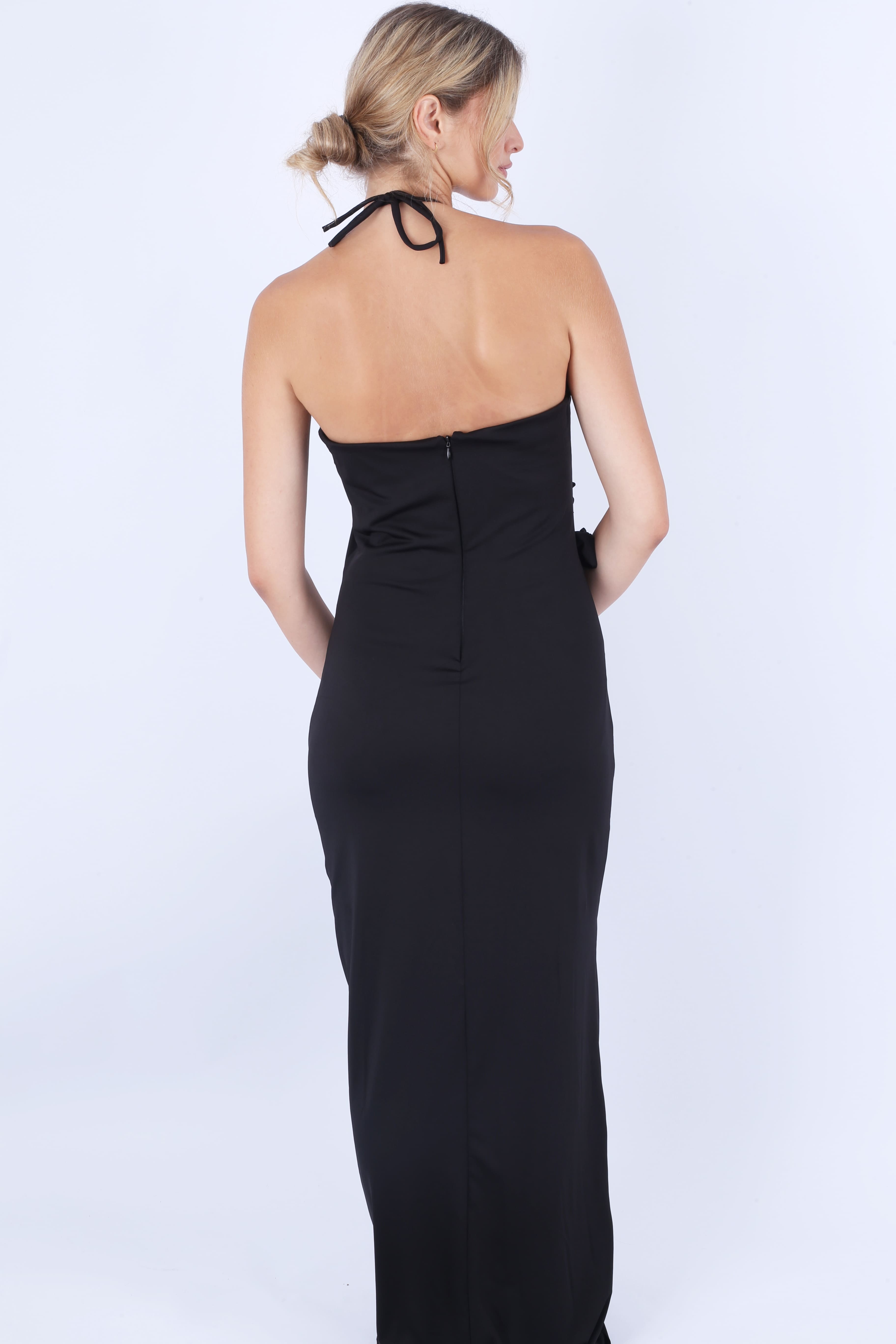 Flower Power Black Maxi Dress