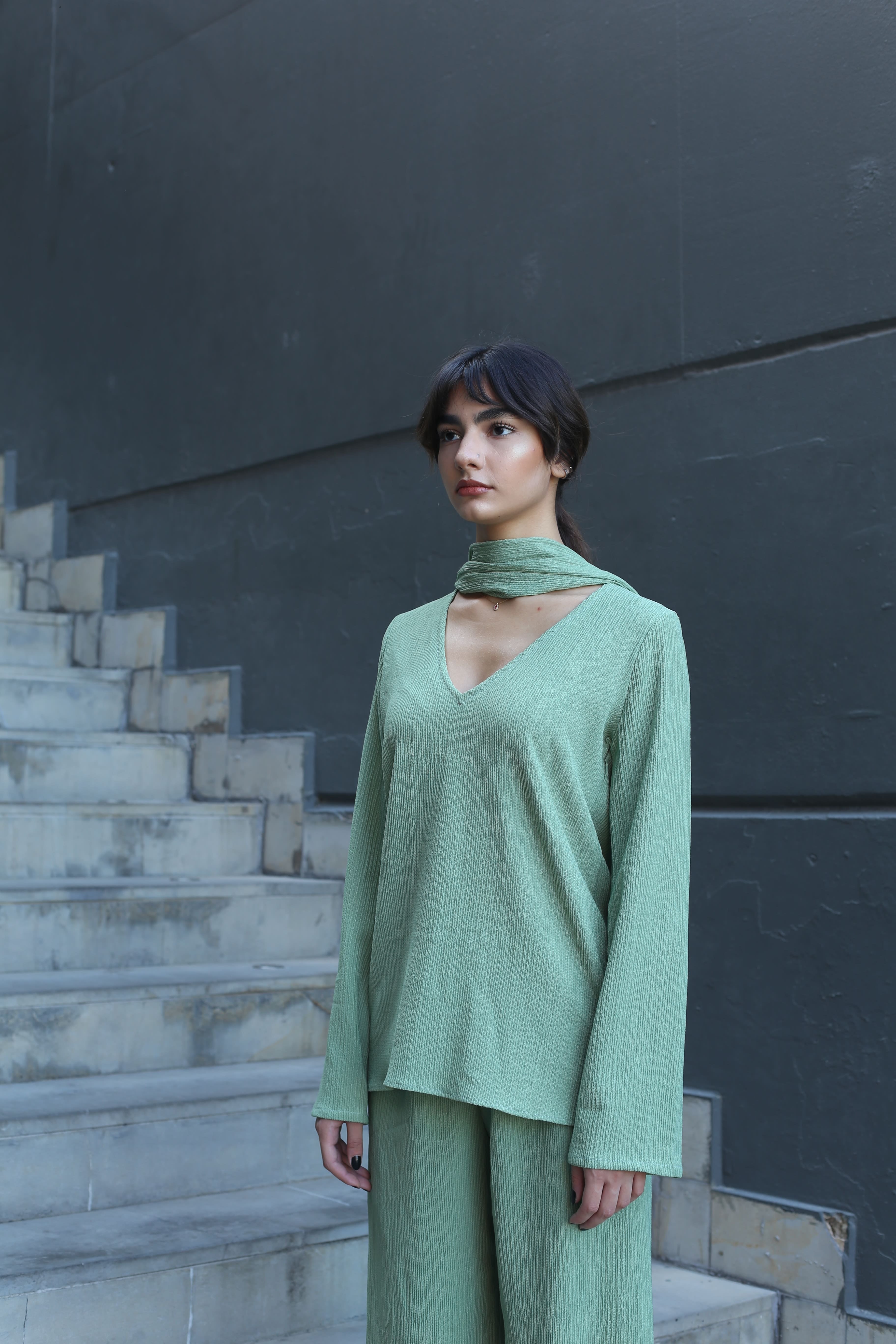 Green Flowy Ensemble