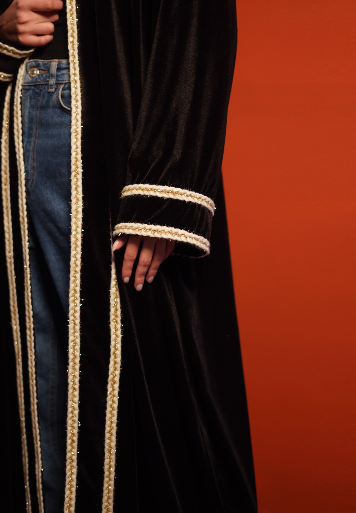 Midnight Elegance Velvet Abaya