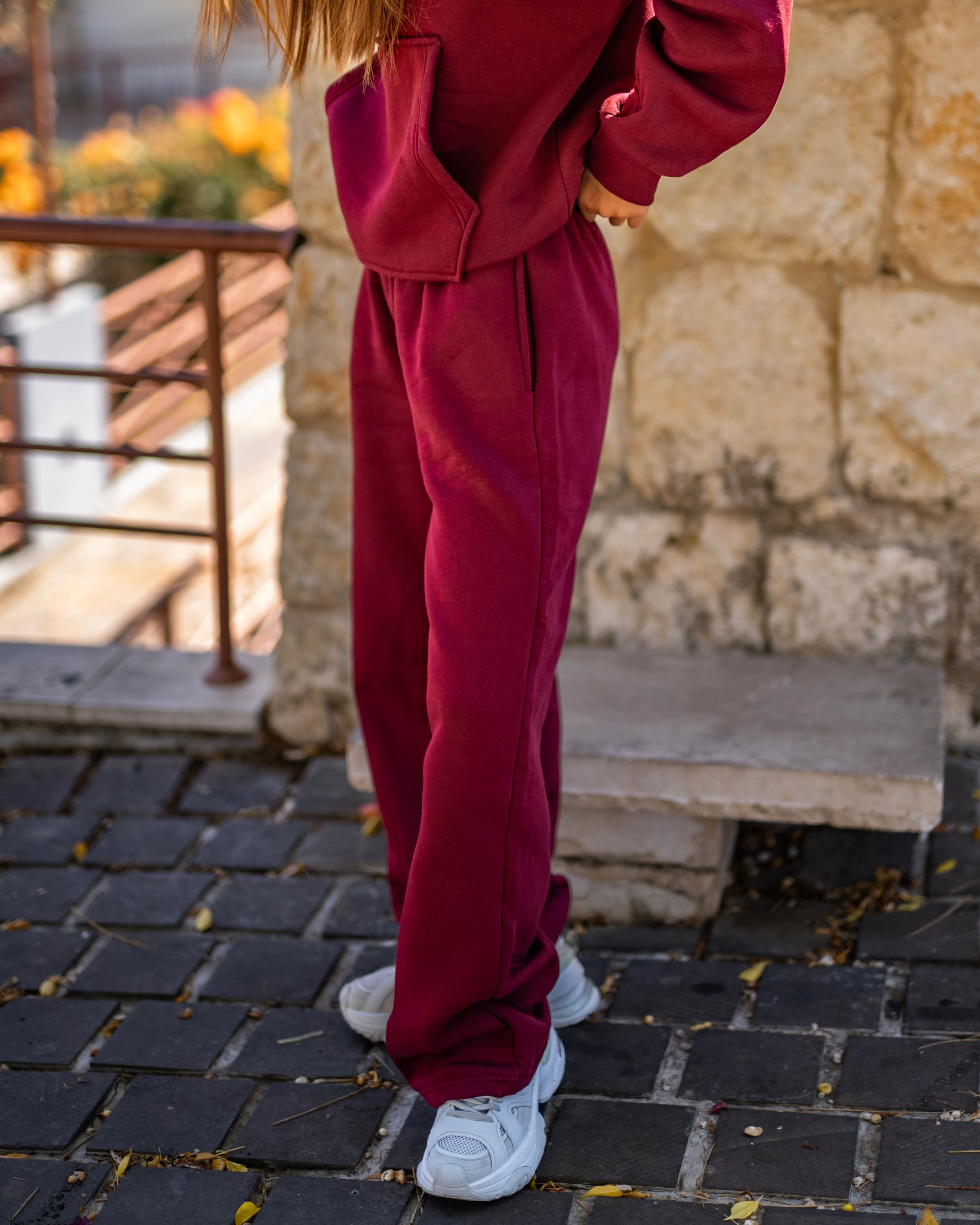 Burgundy Hoodie Set