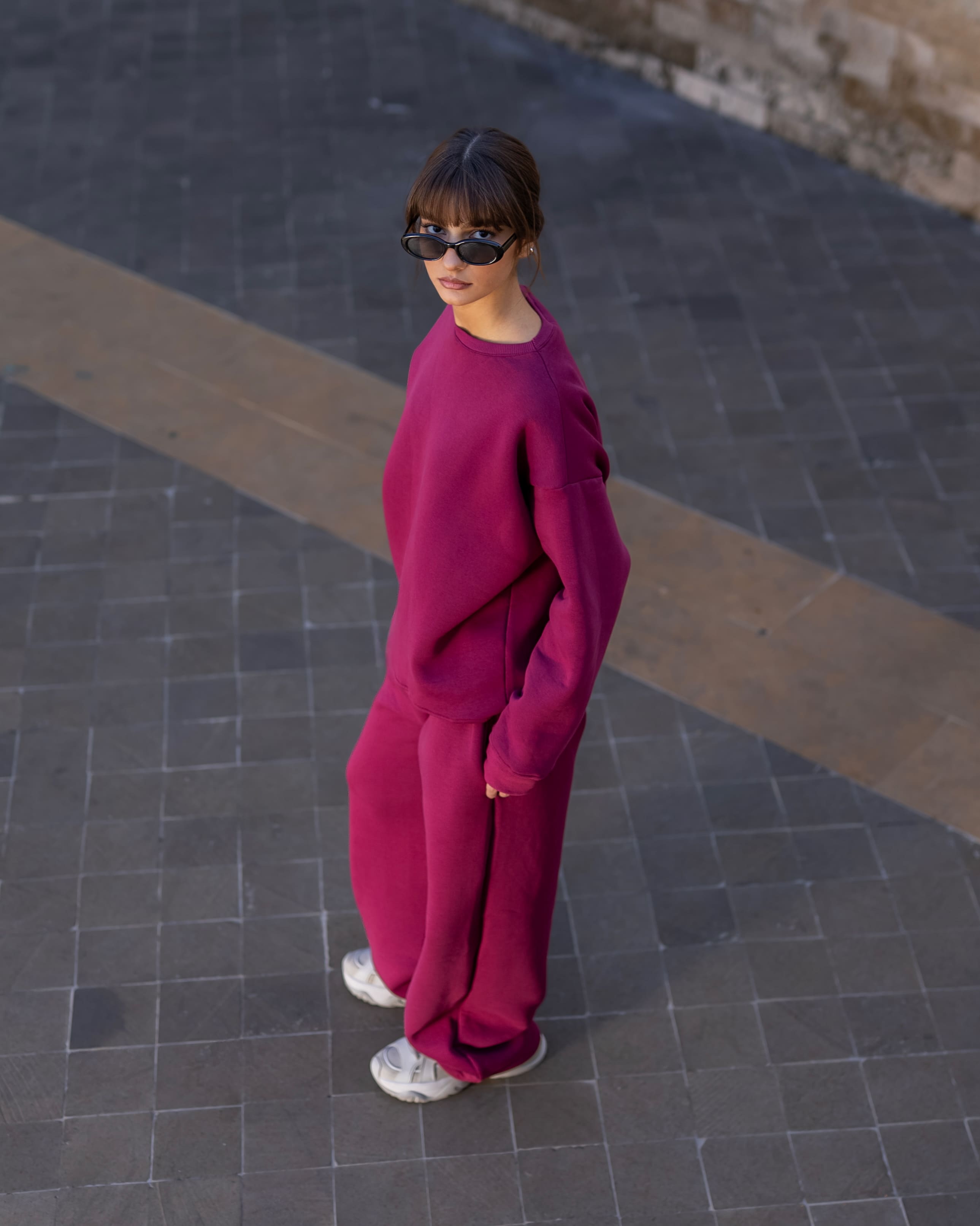 Aubergine Sweatshirt Set