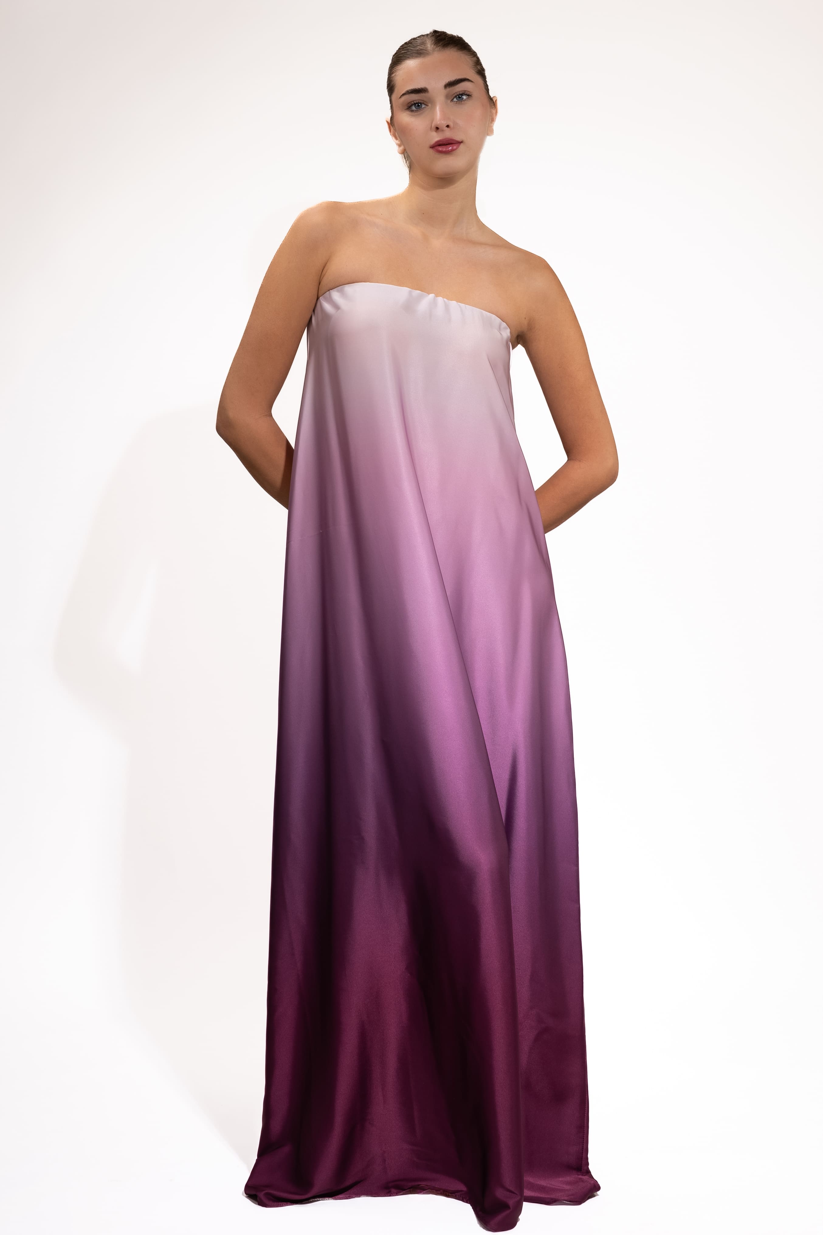 Ombré Glow Strapless Dress
