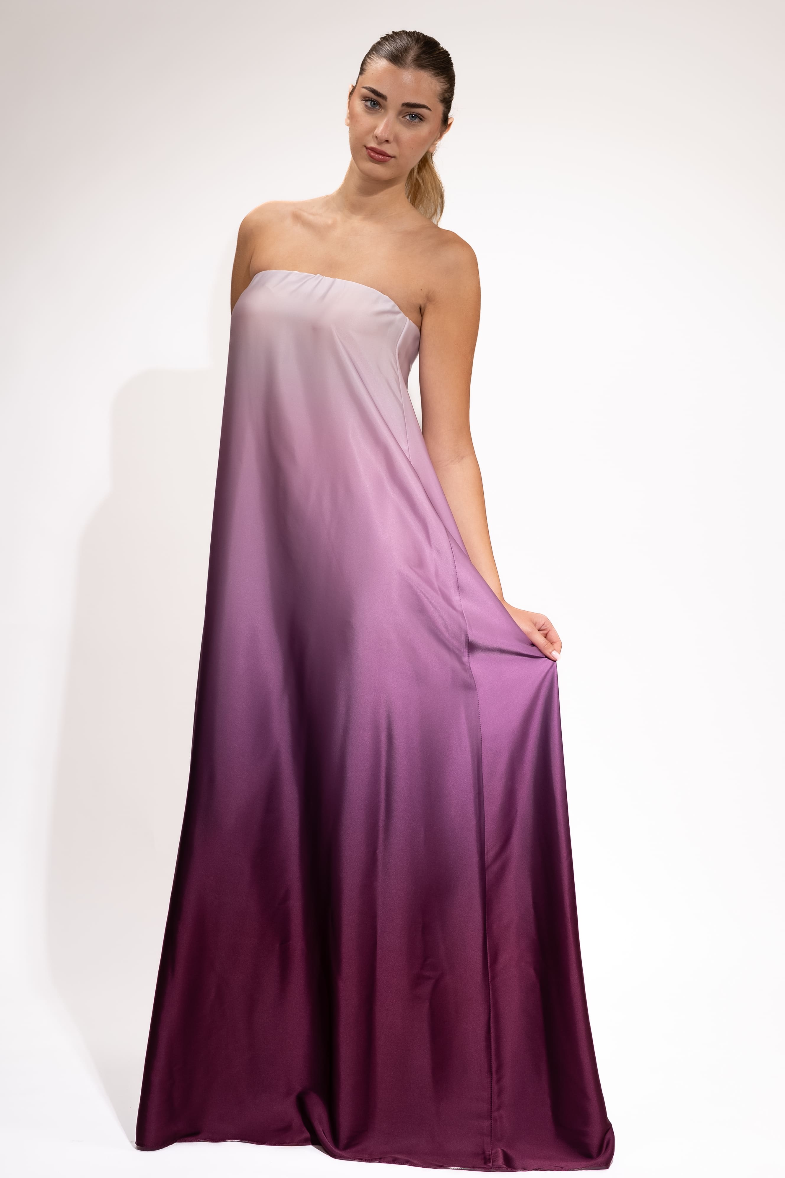 Ombré Glow Strapless Dress