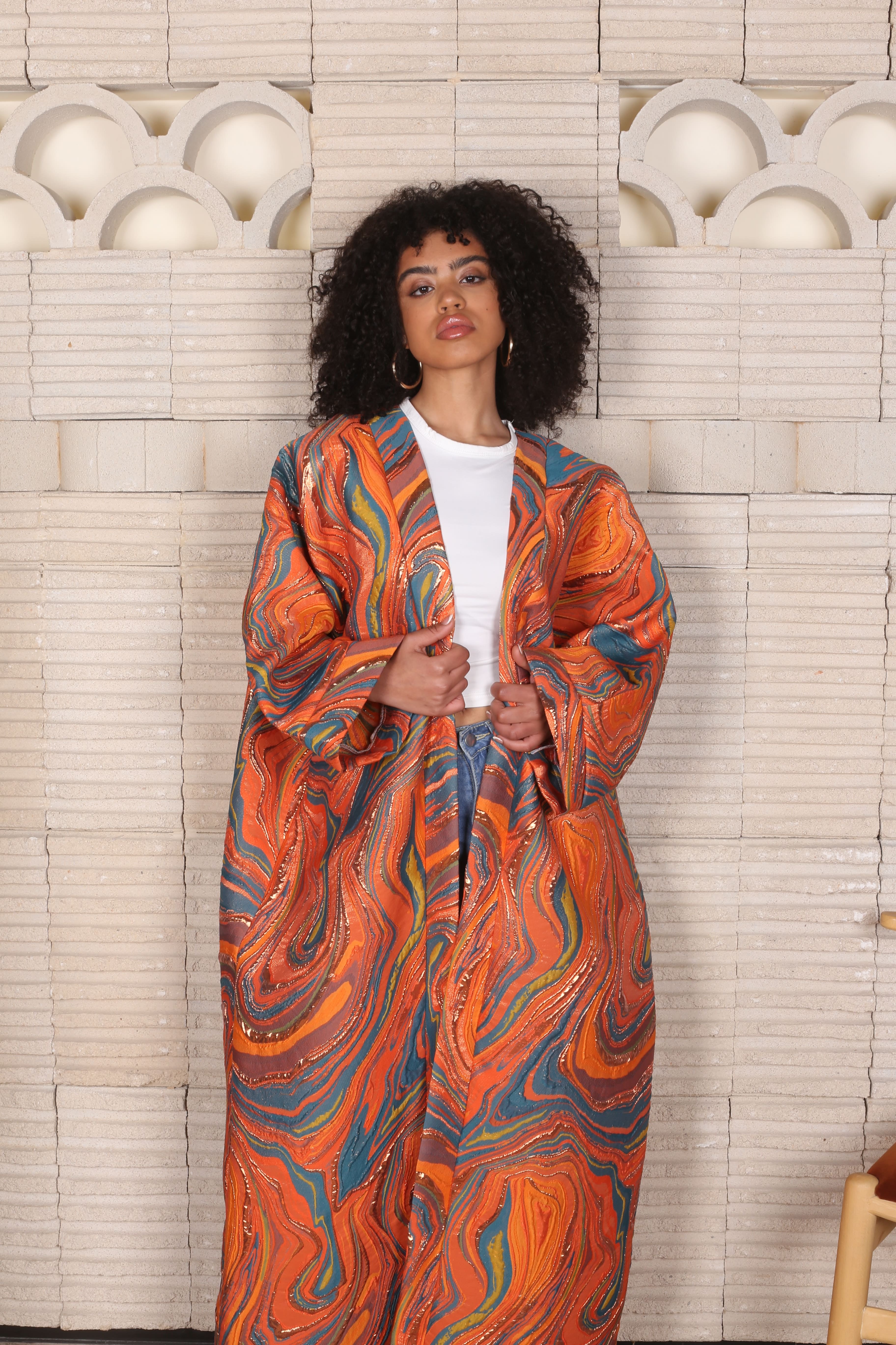 Orange Eclipse Abaya