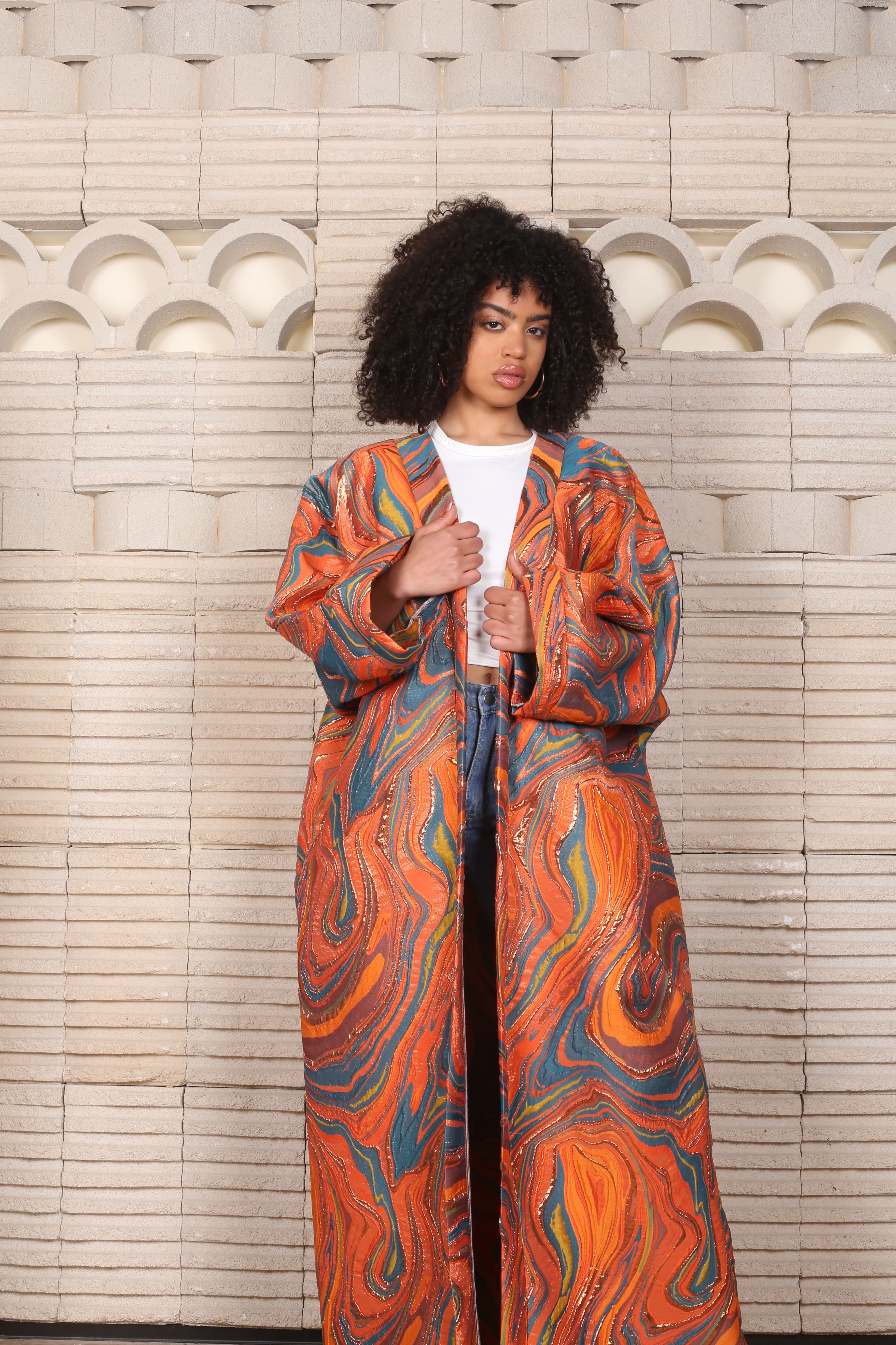 Orange Eclipse Abaya