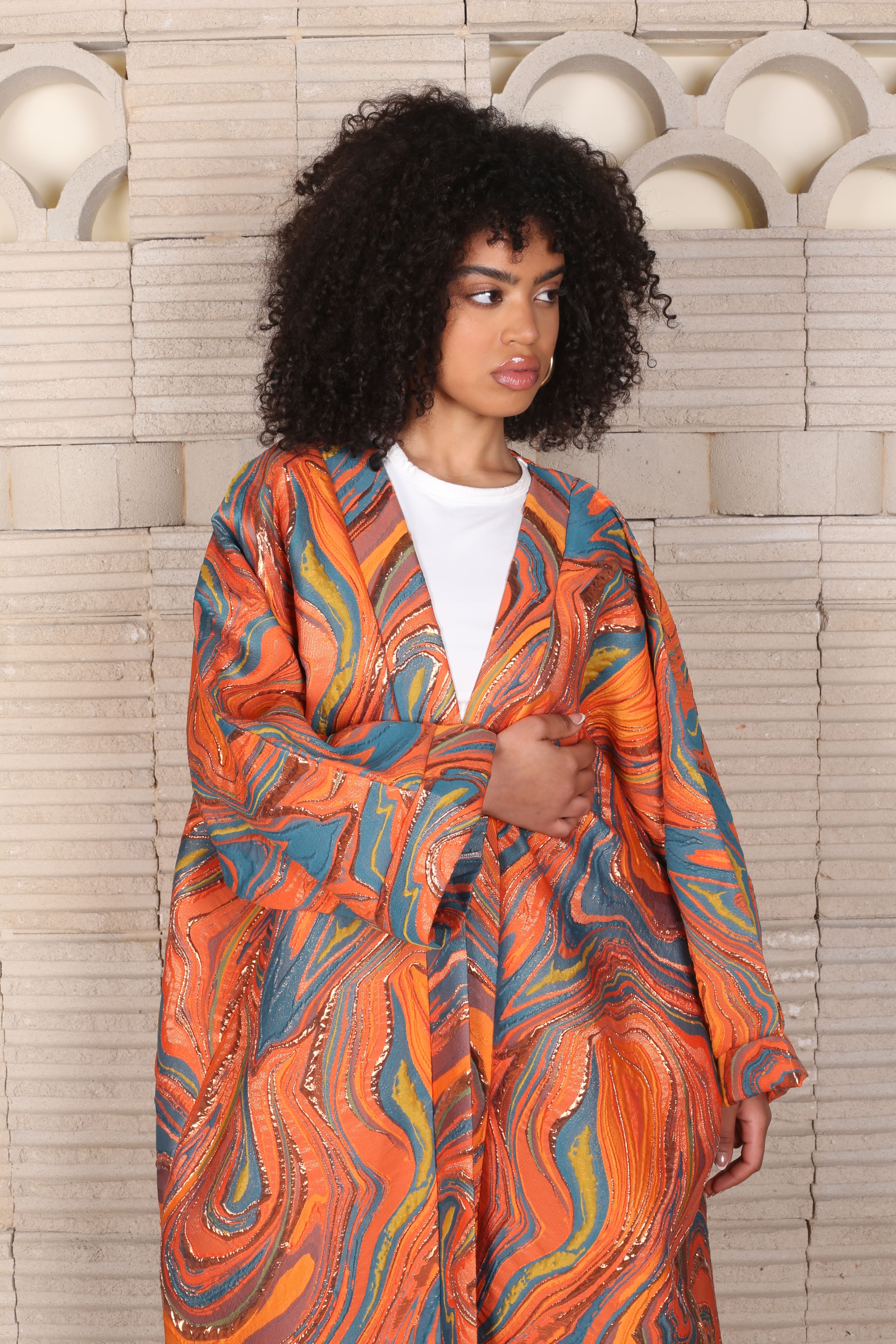 Orange Eclipse Abaya