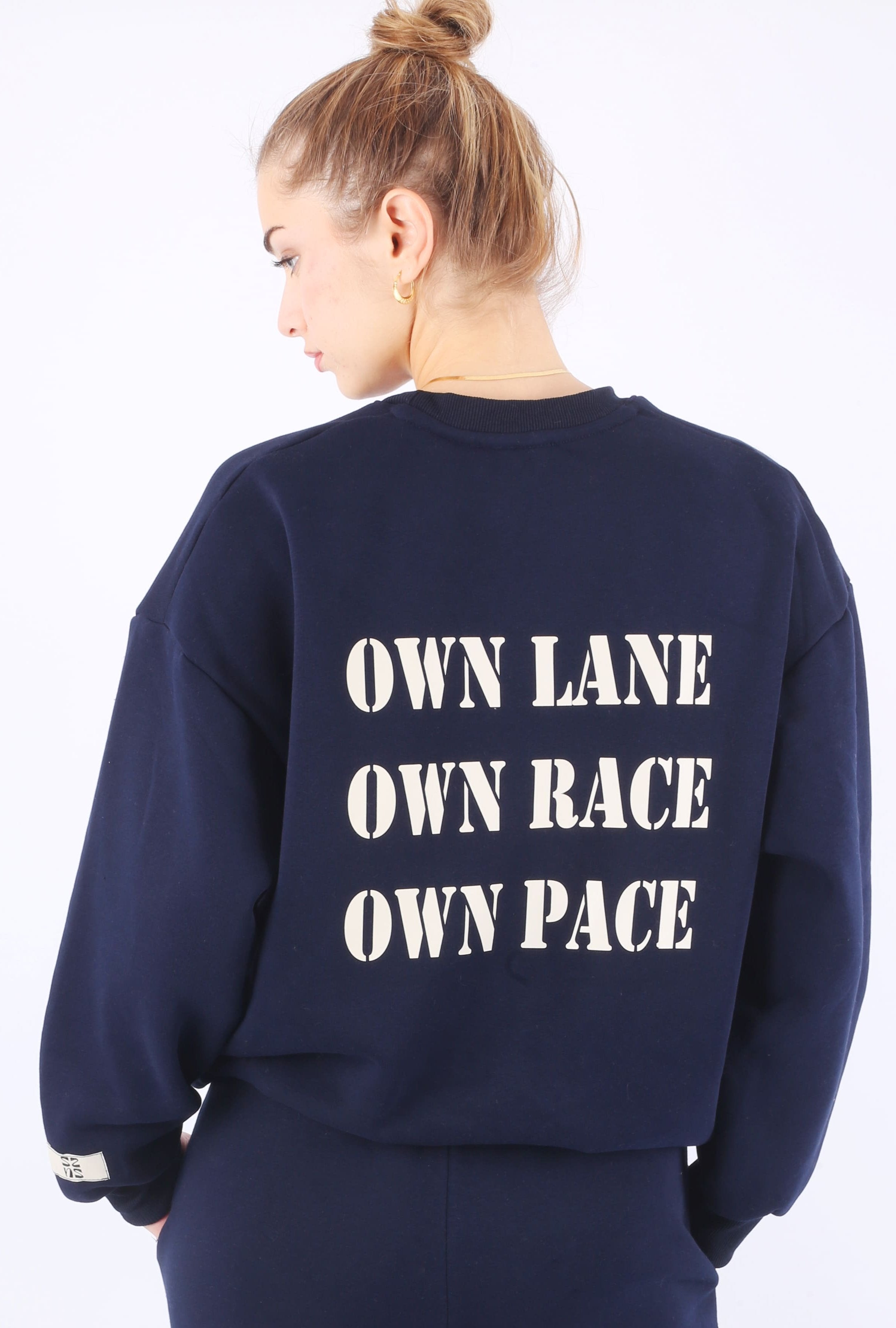 Navy Blue Sweatshirt - Just Keep Moving