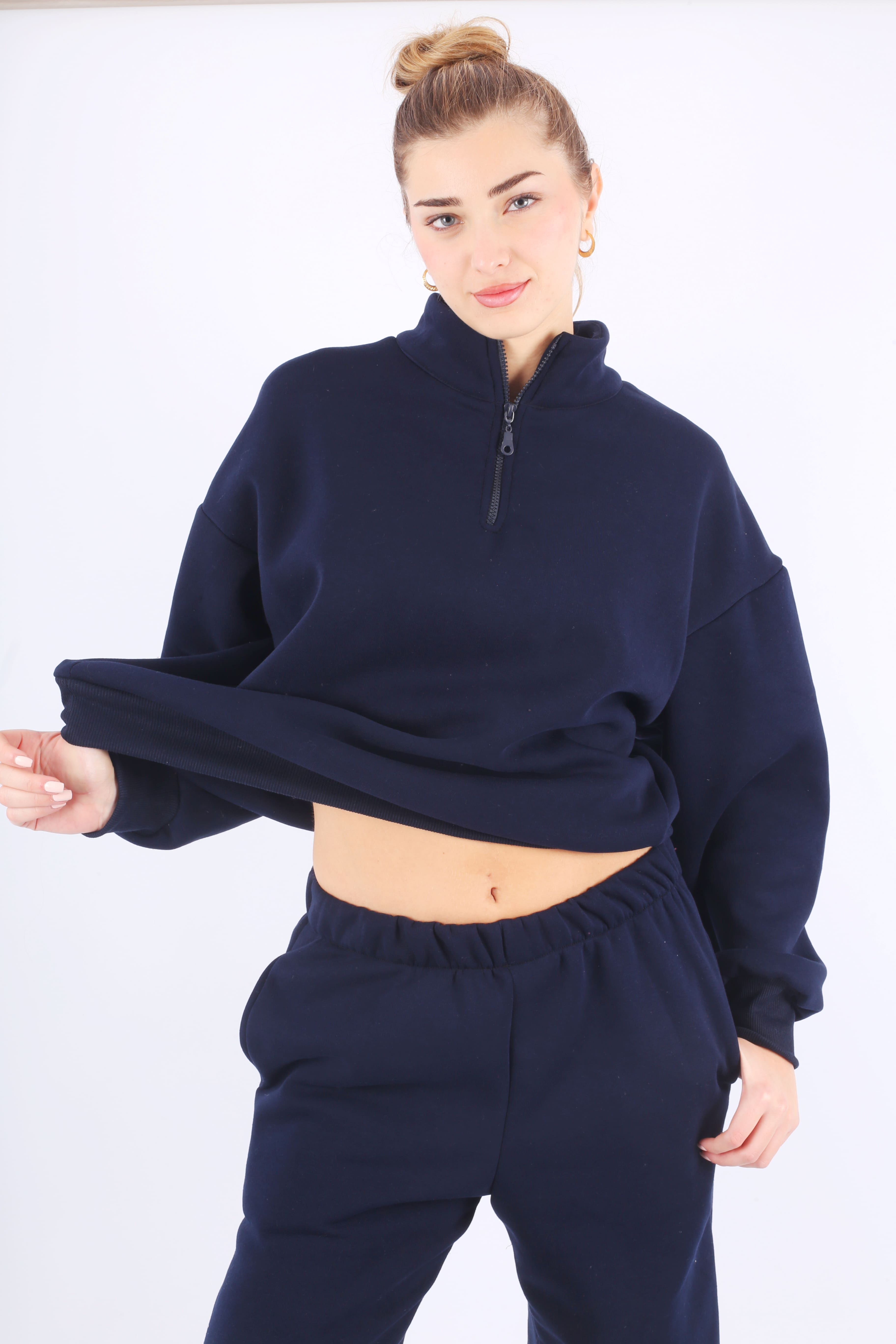 Half-Zip Sweatshirt Set