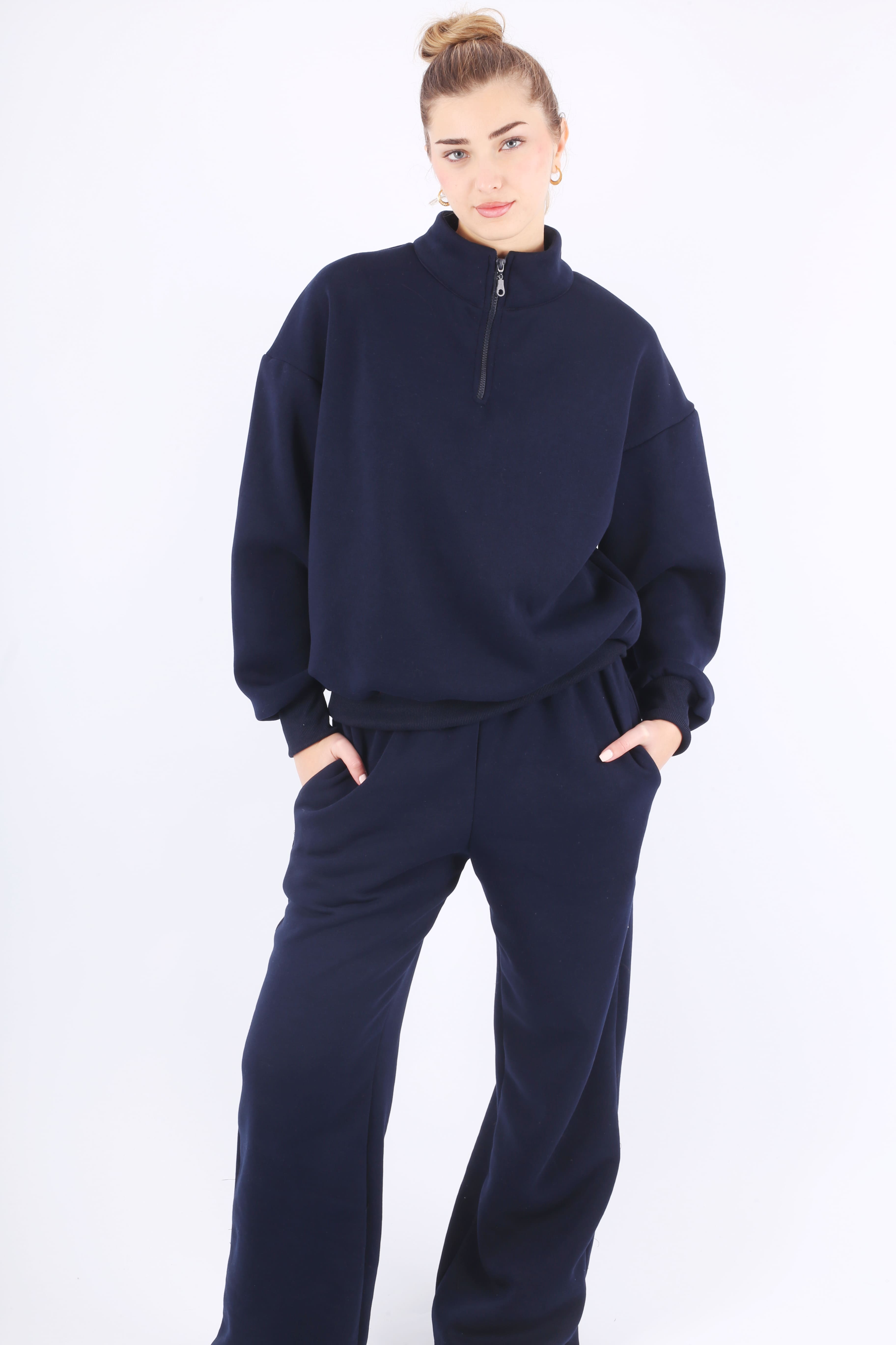 Half-Zip Sweatshirt Set