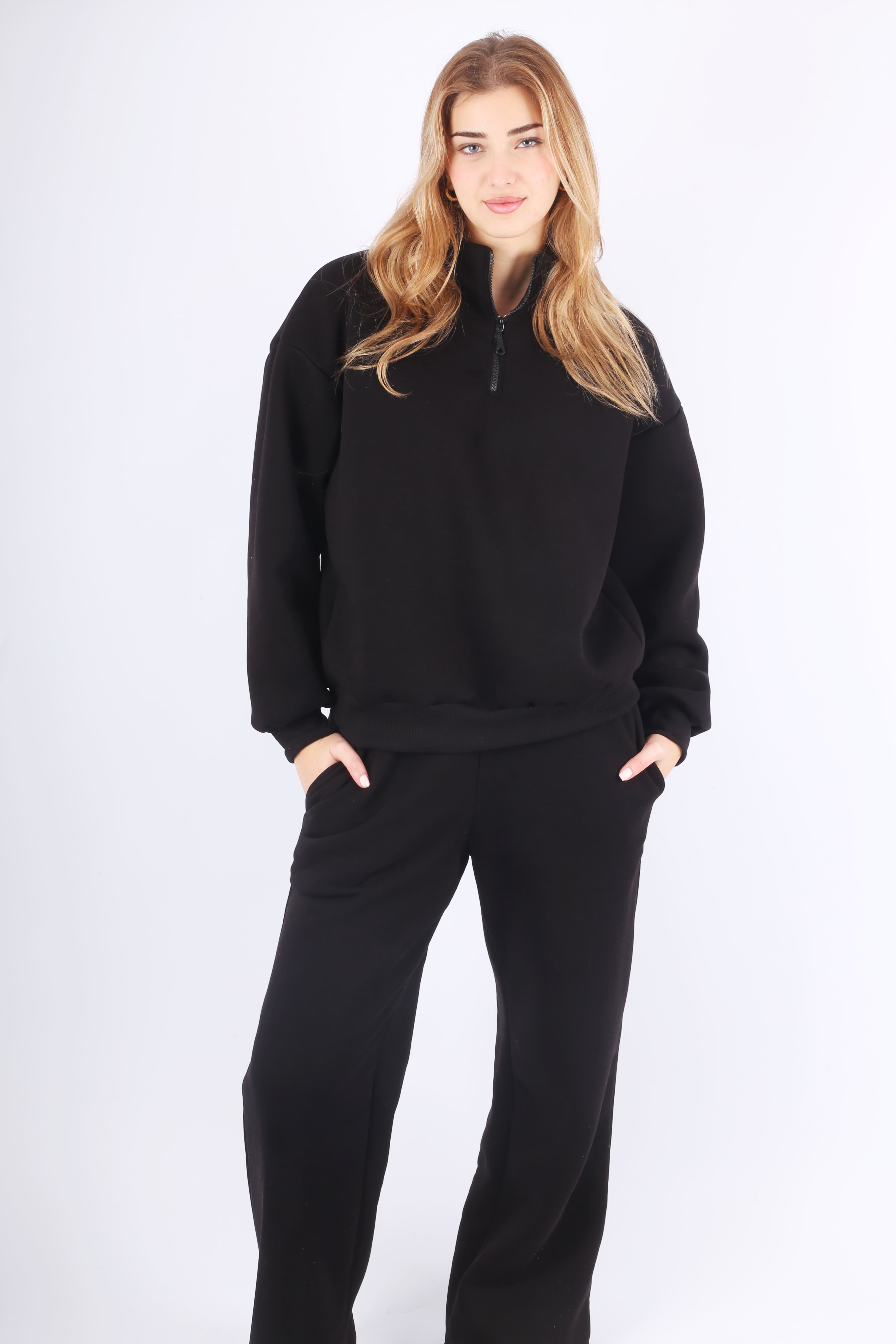 Half-Zip Sweatshirt Set