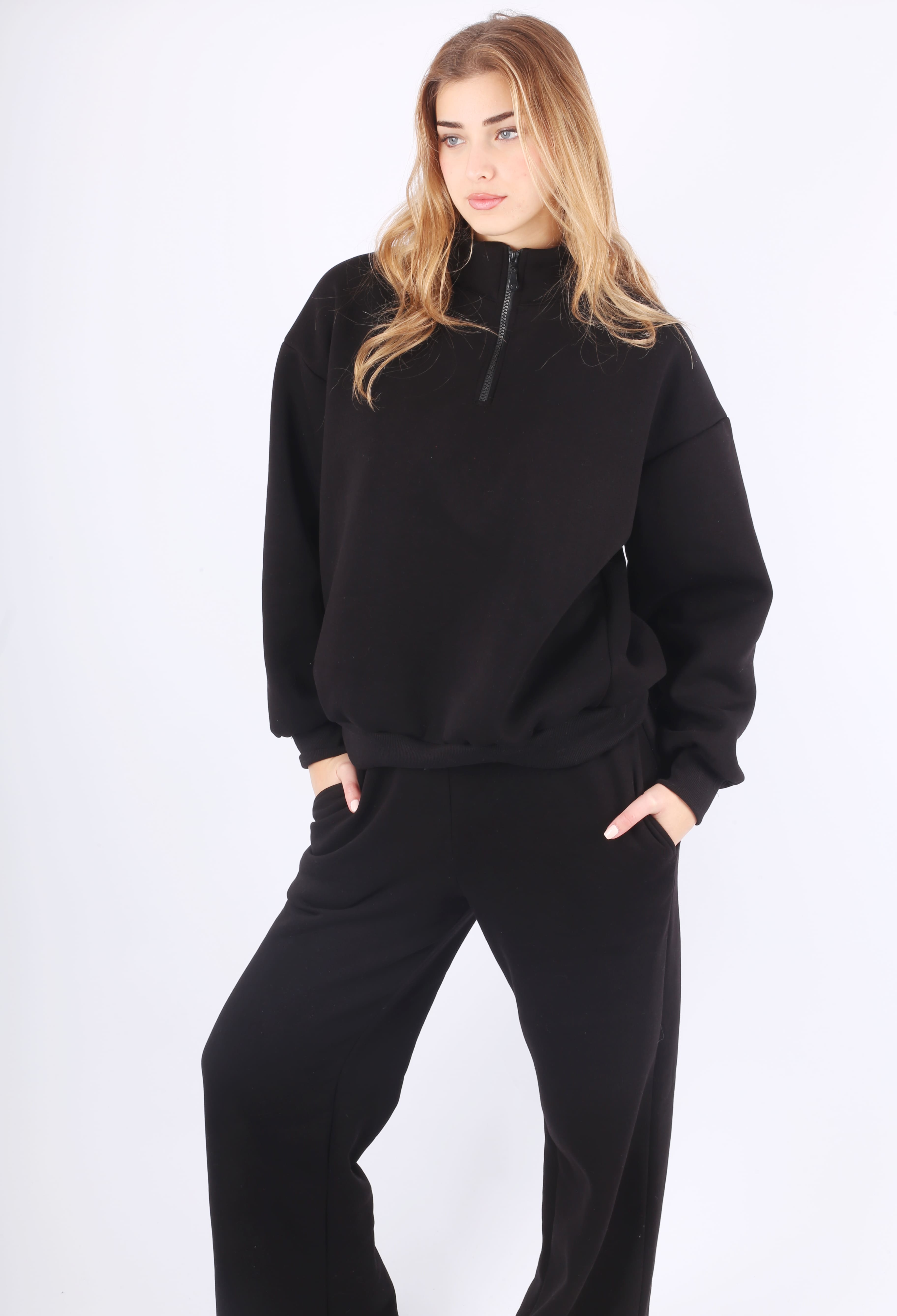 Half-Zip Sweatshirt Set