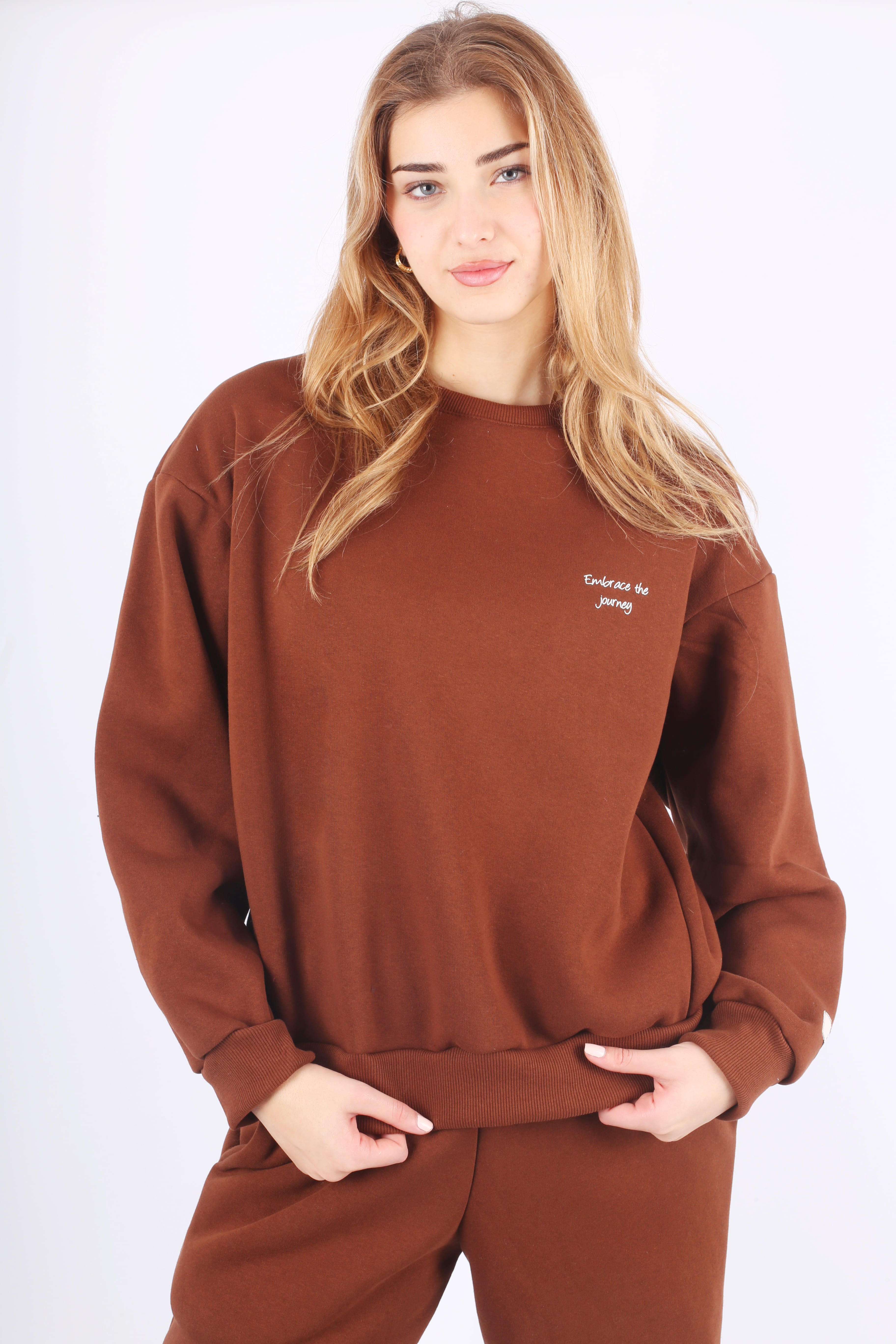 Brown Sweatshirt - Grow Through What You Go Through