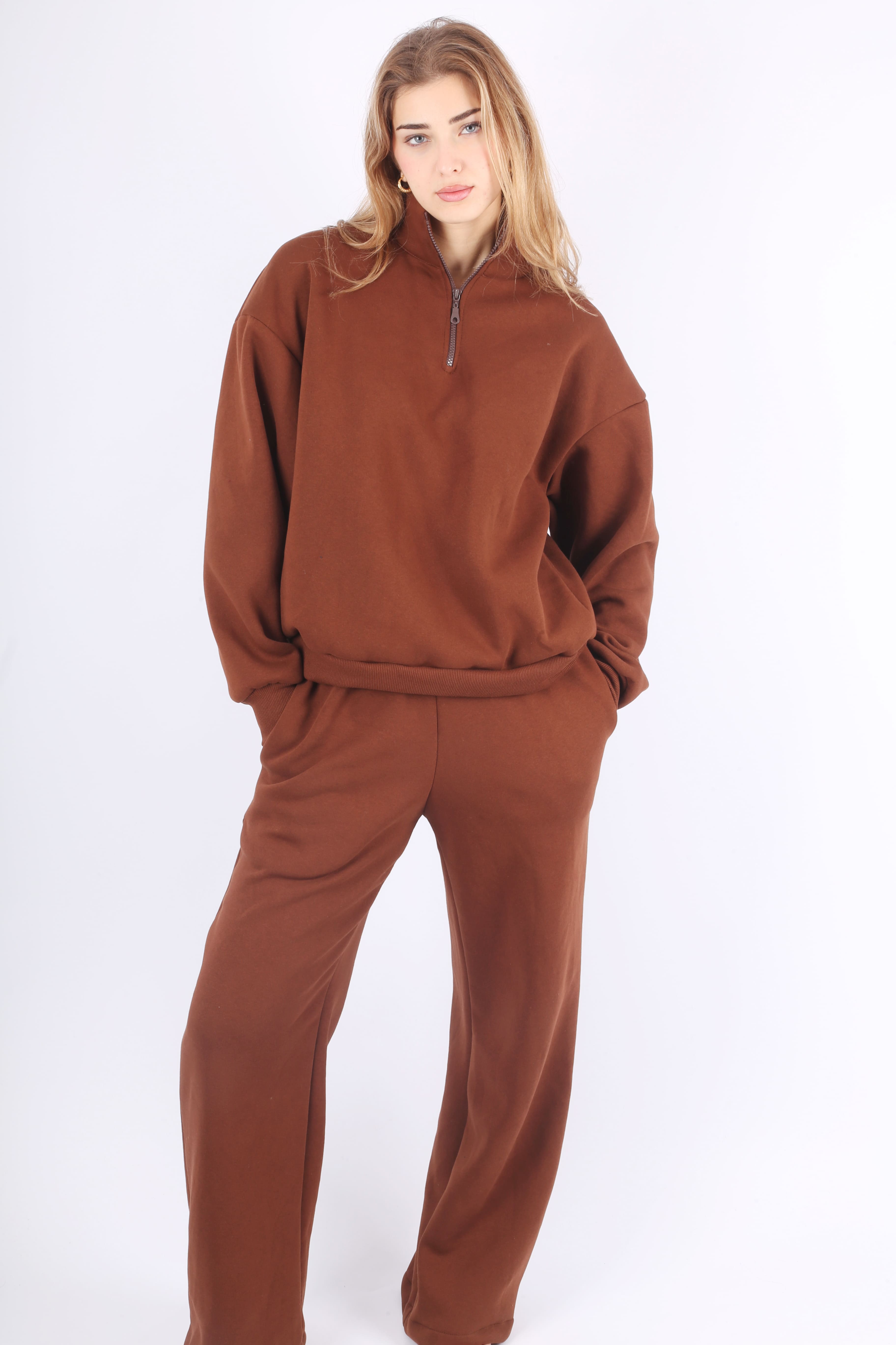 Half-Zip Sweatshirt Set