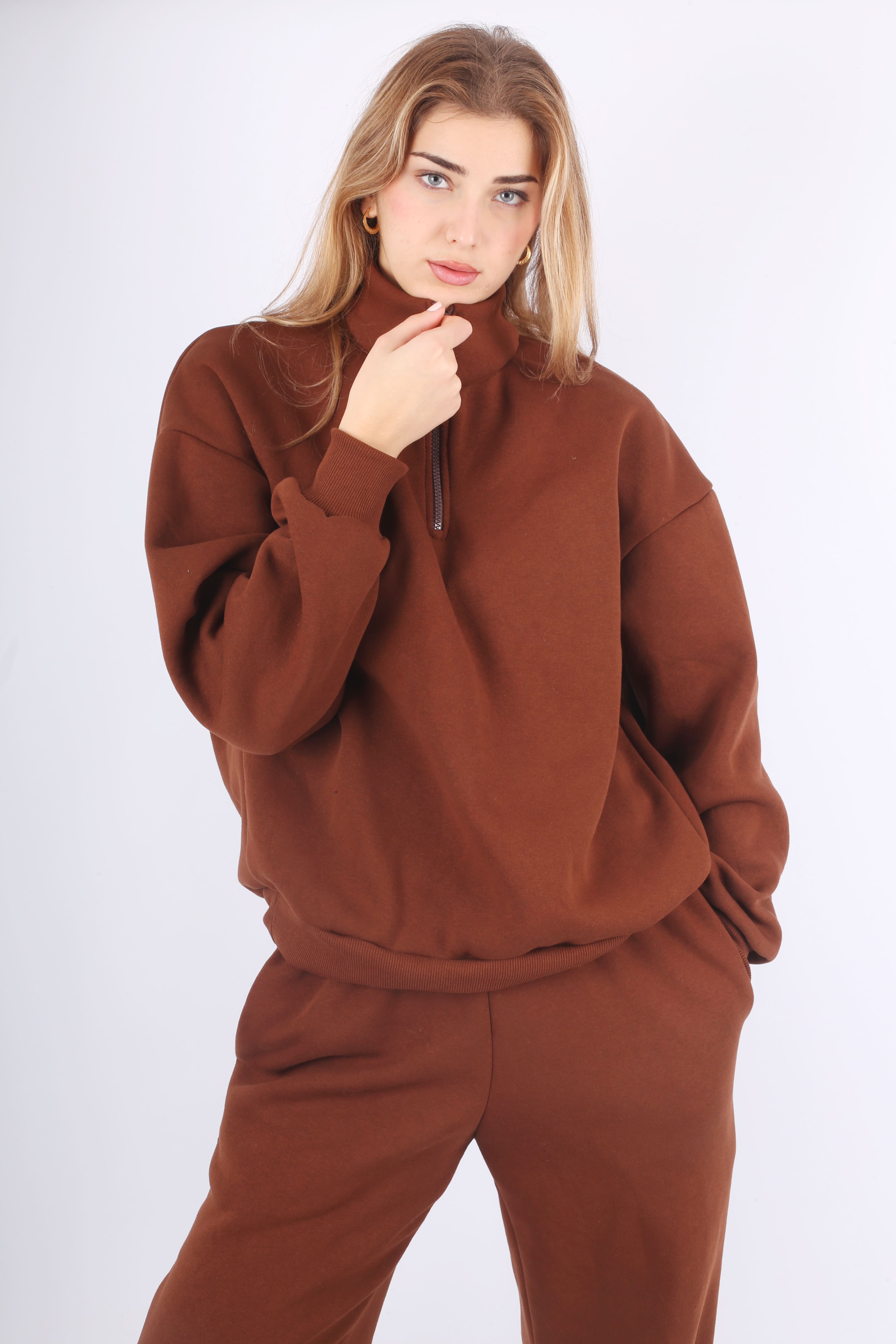 Half-Zip Sweatshirt Set