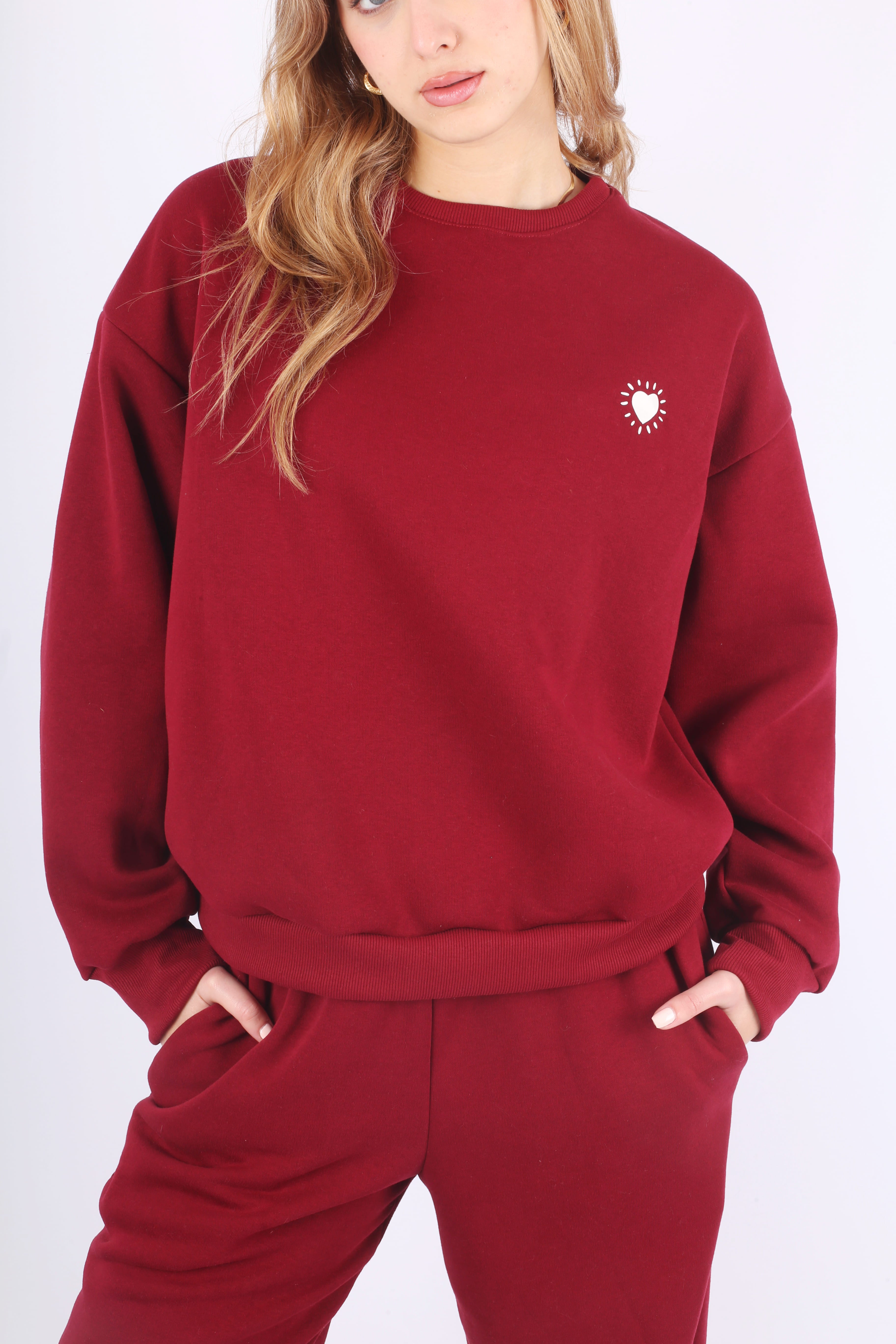 Burgundy Sweatshirt - AMOUR