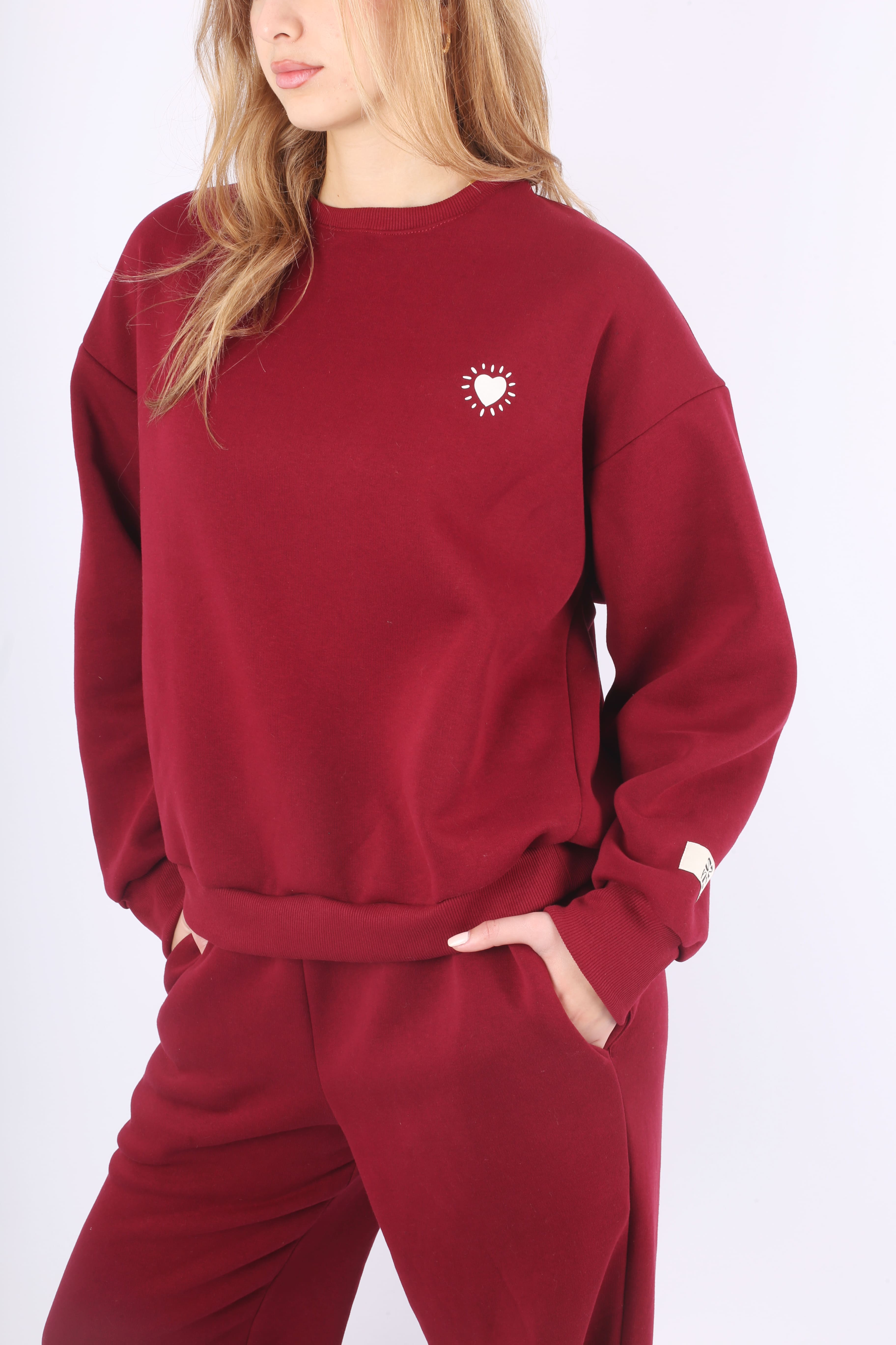 Burgundy Sweatshirt - AMOUR