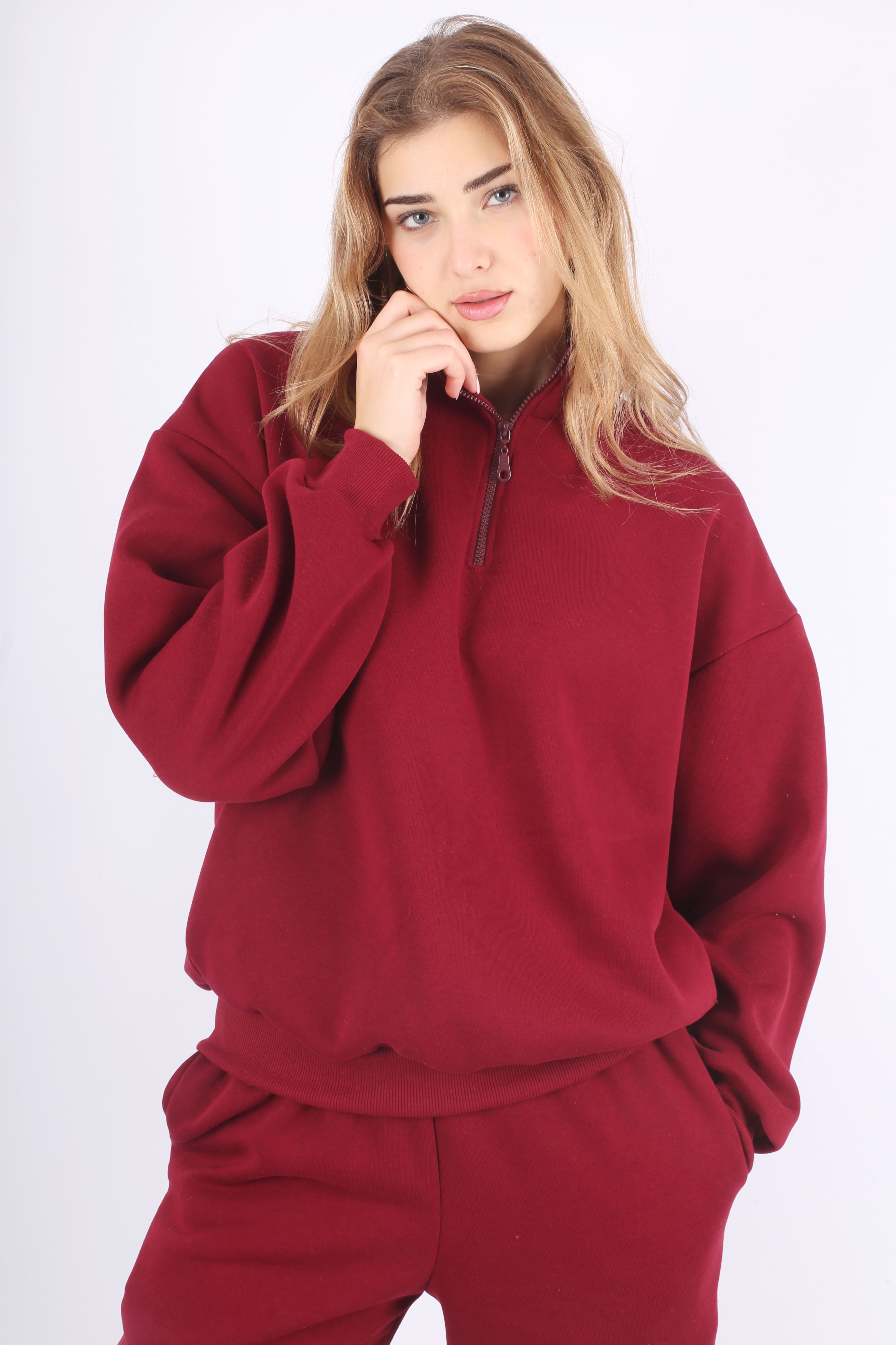 Half-Zip Sweatshirt Set