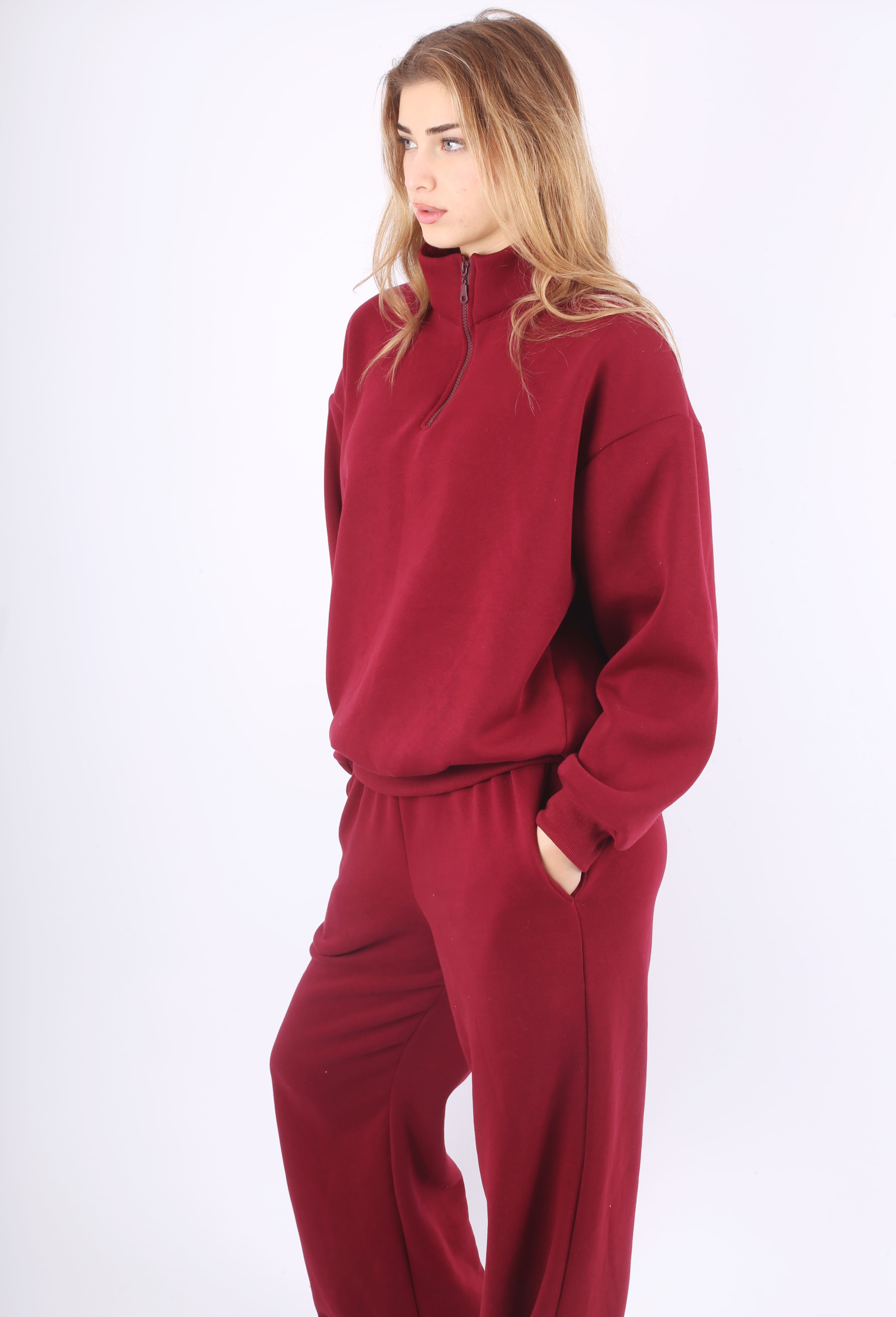 Half-Zip Sweatshirt Set