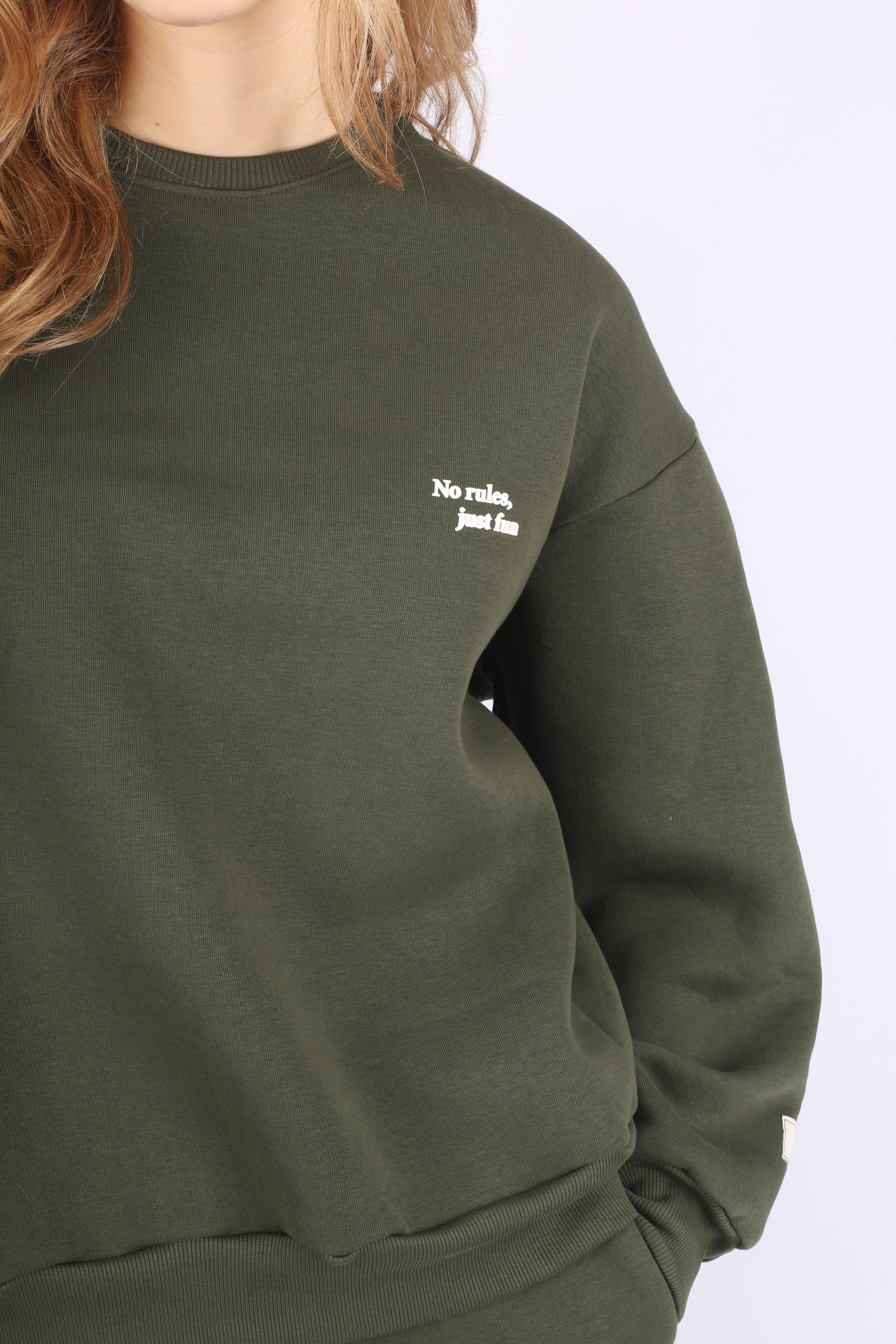 Olive Sweatshirt - Let the Good Times Roll