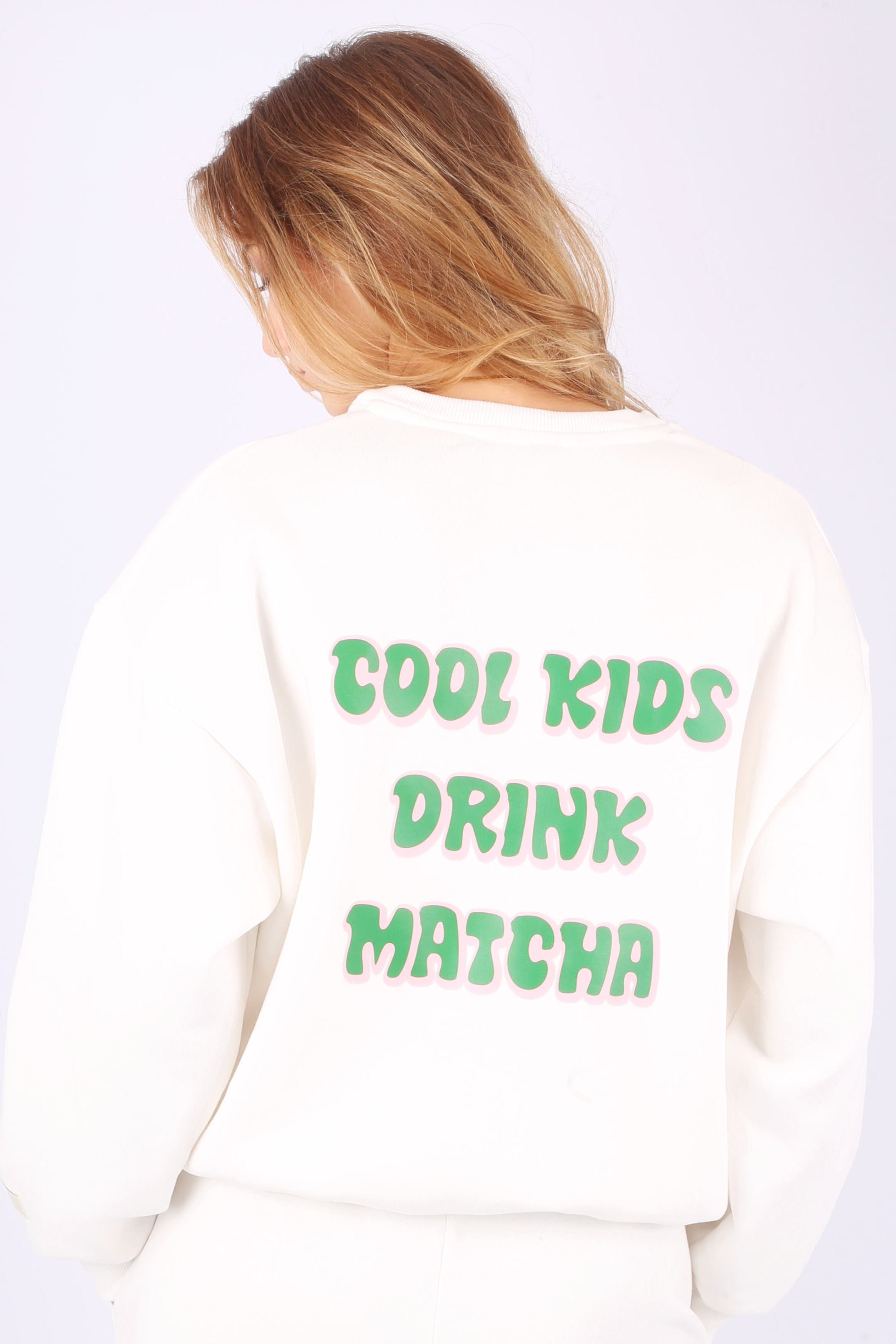 White Sweatshirt - Matcha Club