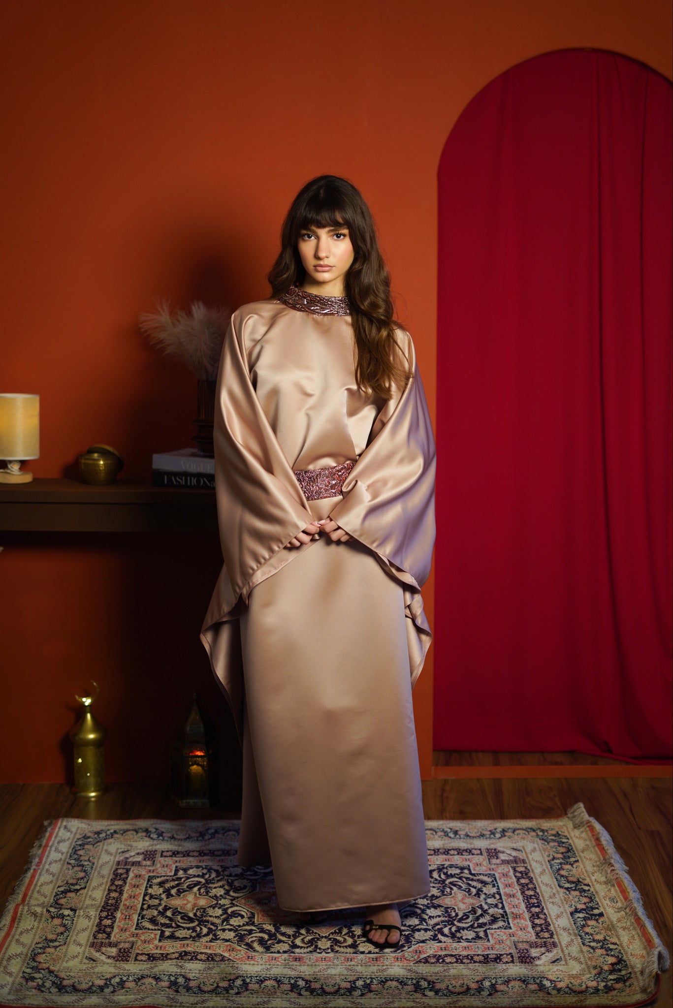 Blush Drape Kaftan
