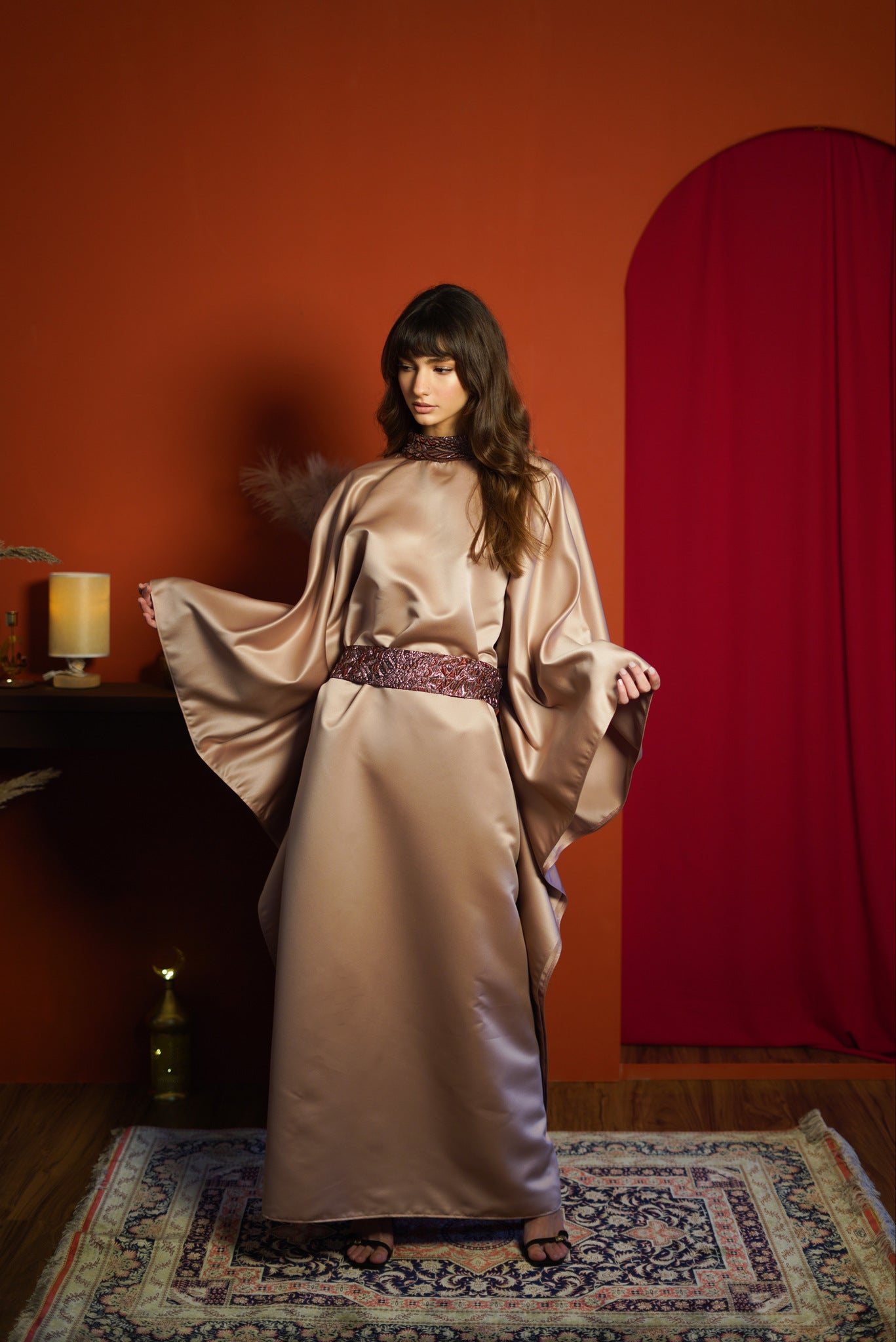Blush Drape Kaftan